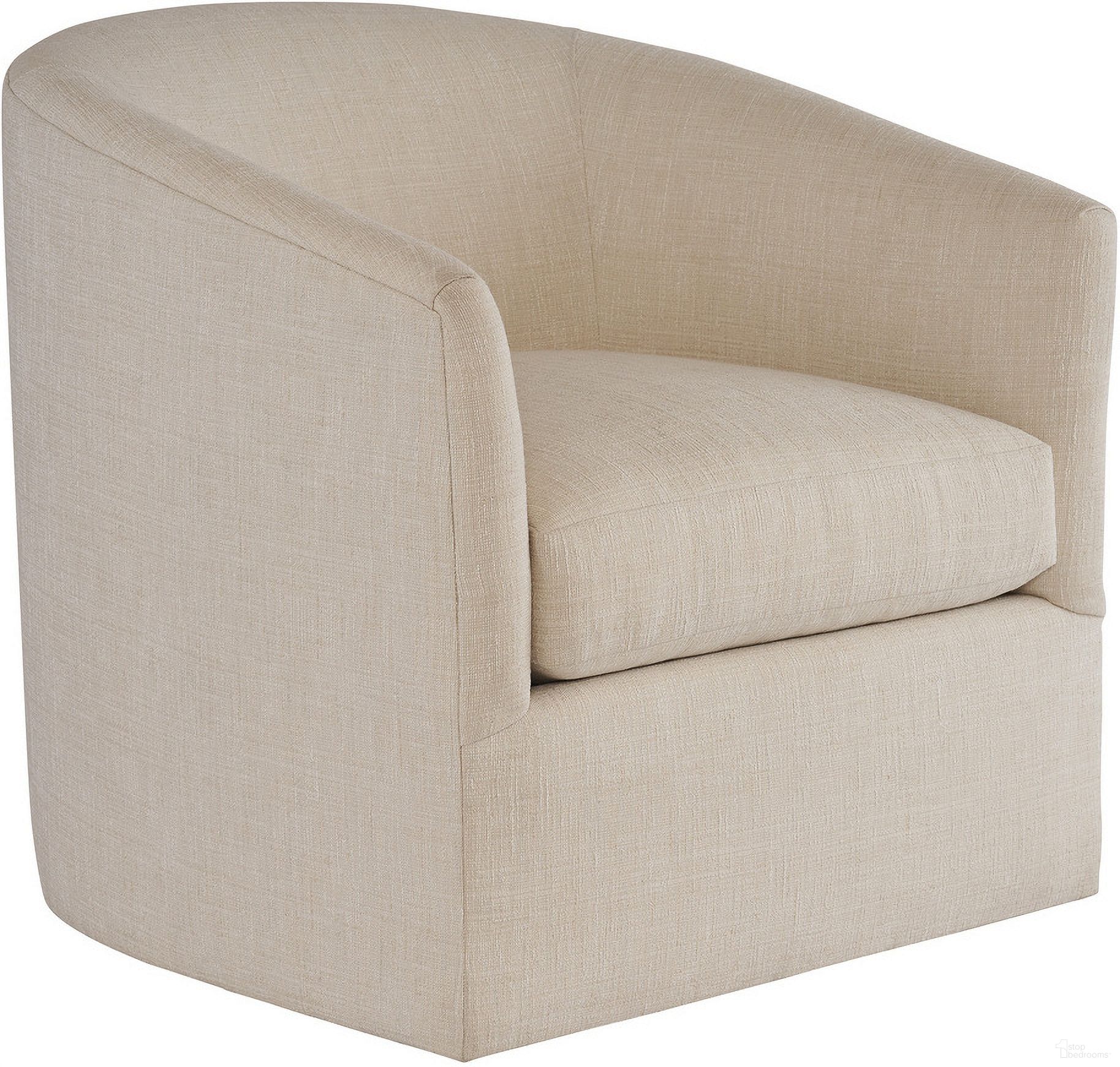 The appearance of Sunset Key Candice Swivel Chair In Champagne designed by Tommy Bahama in the modern / contemporary interior design. This champagne piece of furniture was selected by 1StopBedrooms from Sunset Key Collection to add a touch of cosiness and style into your home. Sku: 7672-11SW-41.