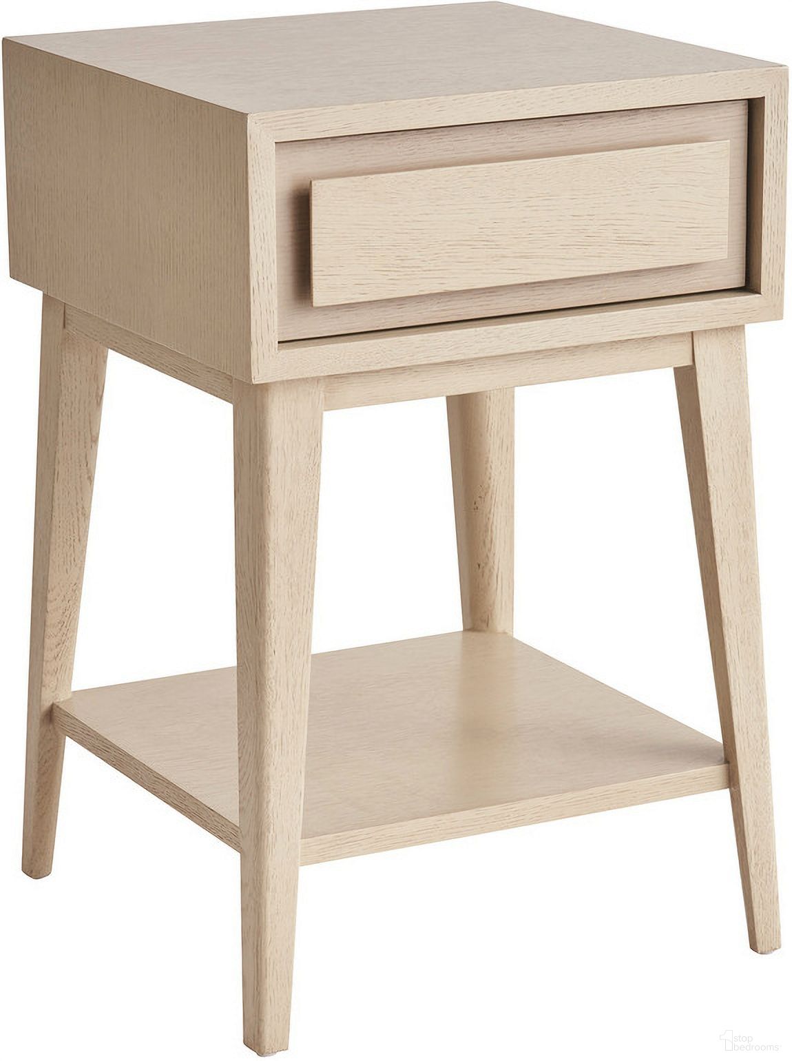 The appearance of Sunset Key Darcey Night Table In Sand Drift designed by Tommy Bahama in the modern / contemporary interior design. This sand drift piece of furniture  was selected by 1StopBedrooms from Sunset Key Collection to add a touch of cosiness and style into your home. Sku: 578-623. Material: Wood.