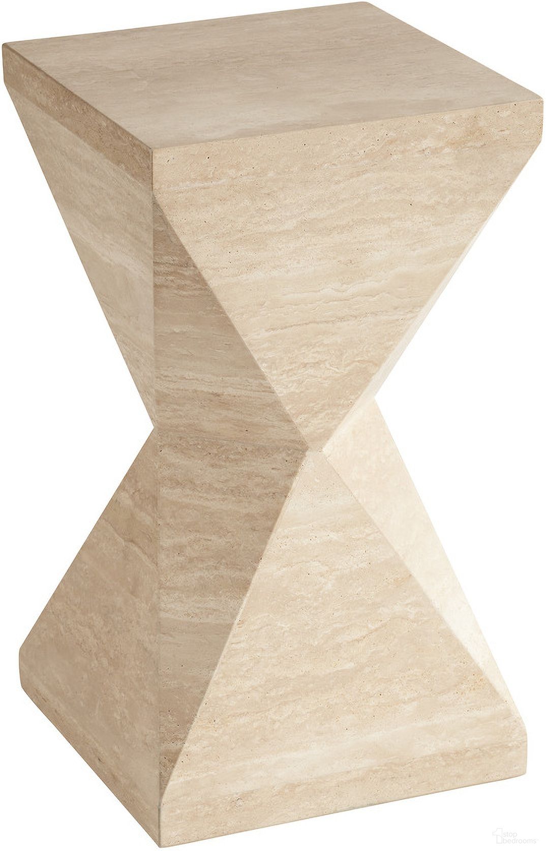 The appearance of Sunset Key Shea Faceted Accent Table In Sand Drift designed by Tommy Bahama in the modern / contemporary interior design. This sand drift piece of furniture  was selected by 1StopBedrooms from Sunset Key Collection to add a touch of cosiness and style into your home. Sku: 578-954. Material: Stone.