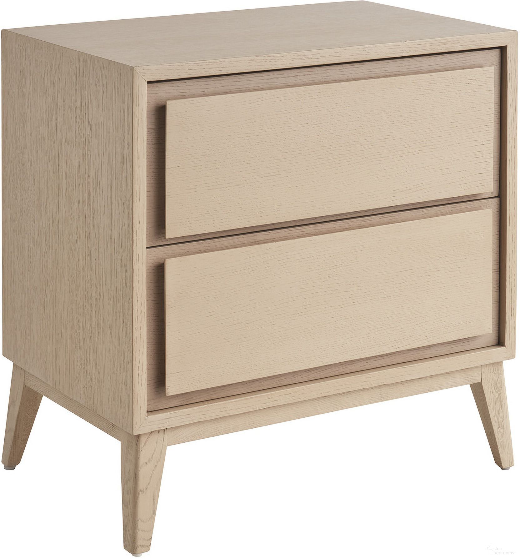 The appearance of Sunset Key Tillman Nightstand In Sand Drift designed by Tommy Bahama in the modern / contemporary interior design. This sand drift piece of furniture was selected by 1StopBedrooms from Sunset Key Collection to add a touch of cosiness and style into your home. Sku: 578-621. Material: Wood.