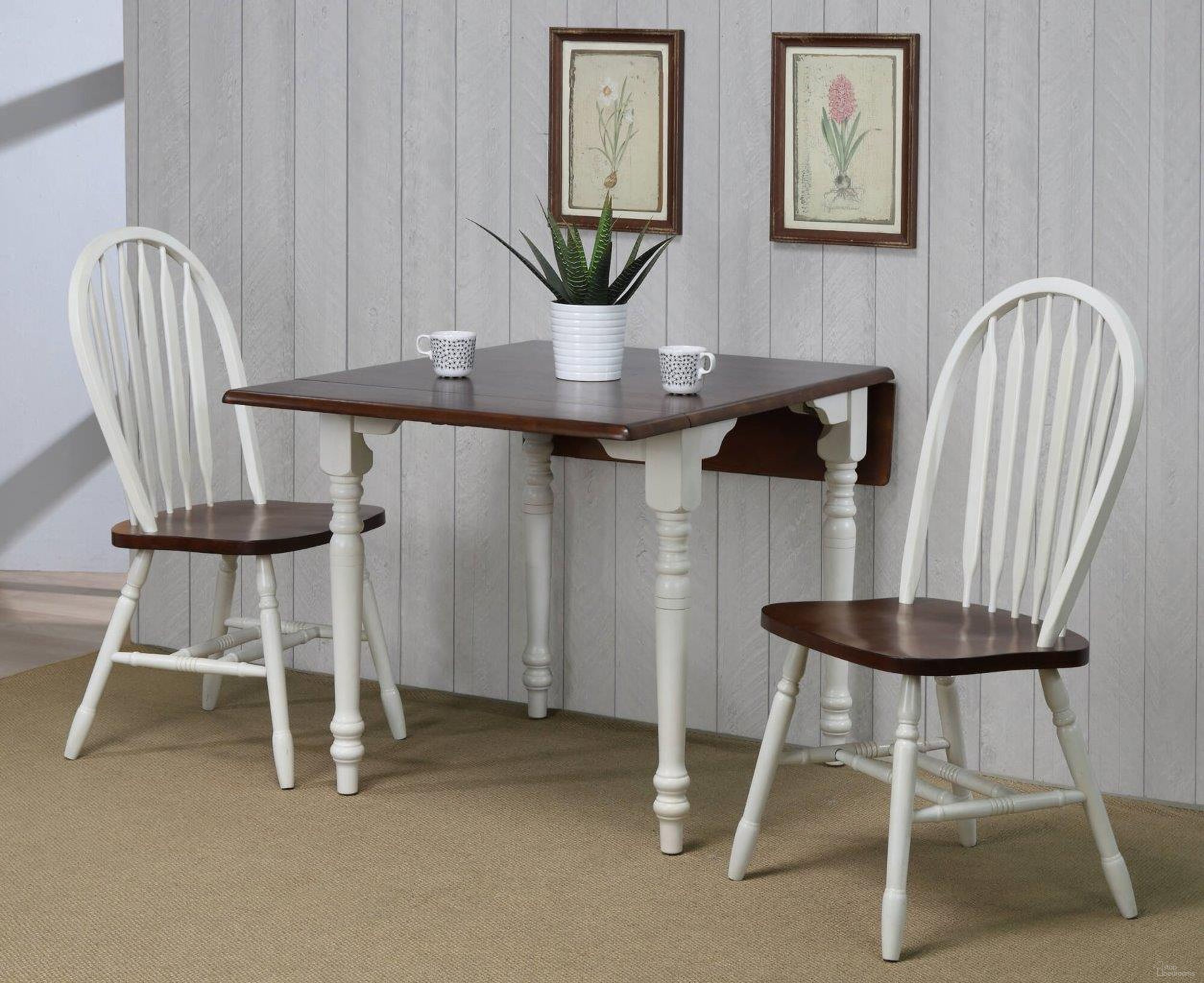 The appearance of Sunset Trading Andrews 3 Piece 48 Inch Rectangular Dining Set In Antique White and Chestnut STR-PK-ADW3448-820-AW3P designed by Sunset Trading in the traditional interior design. This antique white and chestnut piece of furniture was selected by 1StopBedrooms from Andrews Collection to add a touch of cosiness and style into your home. Sku: PK-TLD-3448-AW;DLU-820-AW. Material: Wood.