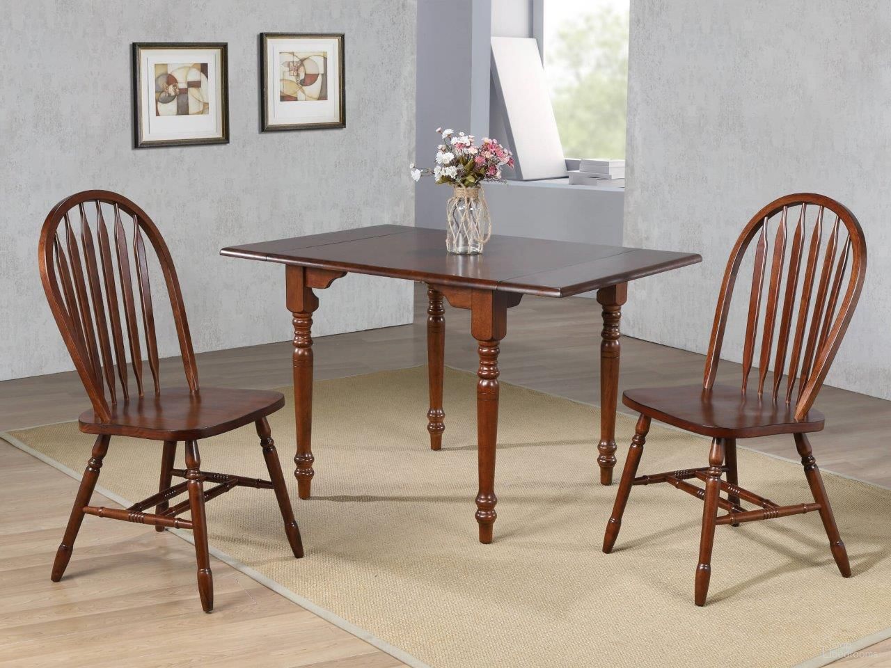 The appearance of Sunset Trading Andrews 3 Piece 48 Inch Rectangular Dining Set In Chestnut Brown PK-ADW3448-820-CT3P designed by Sunset Trading in the traditional interior design. This chestnut brown piece of furniture was selected by 1StopBedrooms from Andrews Collection to add a touch of cosiness and style into your home. Sku: PK-TLD-3448-CT;DLU-820-CT. Material: Wood.