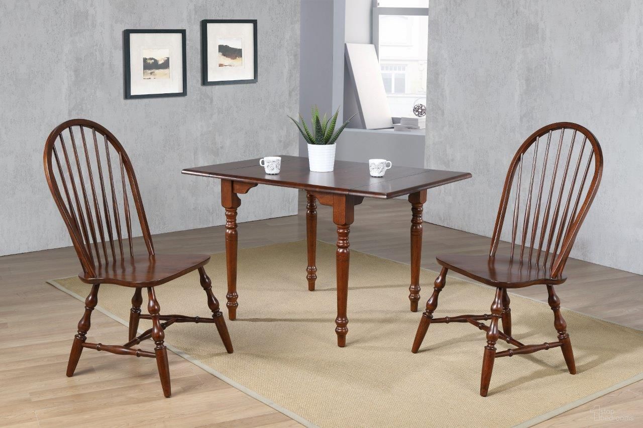 The appearance of Sunset Trading Andrews 3 Piece 48 Inch Rectangular Dining Set In Chestnut Brown PK-ADW3448-C30-CT3P designed by Sunset Trading in the traditional interior design. This chestnut brown piece of furniture was selected by 1StopBedrooms from Andrews Collection to add a touch of cosiness and style into your home. Sku: PK-TLD-3448-CT;DLU-C30-CT. Material: Wood.