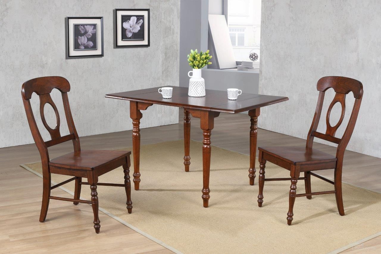 The appearance of Sunset Trading Andrews 3 Piece 48 Inch Rectangular Dining Set In Chestnut Brown designed by Sunset Trading in the traditional interior design. This chestnut brown piece of furniture was selected by 1StopBedrooms from Andrews Collection to add a touch of cosiness and style into your home. Sku: PK-TLD-3448-CT;DLU-C50-CT-RTA. Material: Wood.