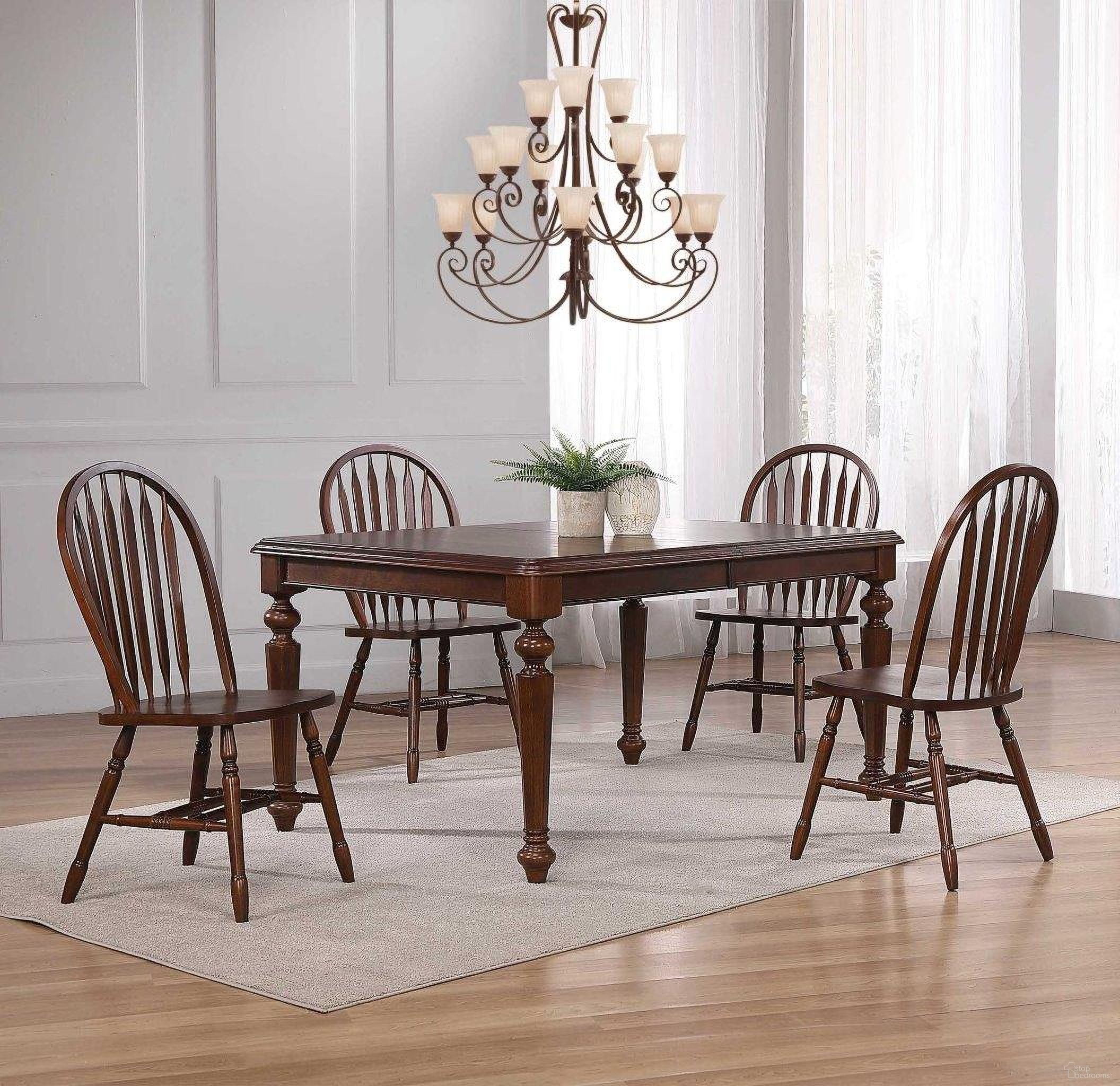 The appearance of Sunset Trading Andrews 5 Piece 76 Inch Rectangular Extendable Dining Set In Chestnut Brown designed by Sunset Trading in the traditional interior design. This chestnut brown piece of furniture was selected by 1StopBedrooms from Andrews Collection to add a touch of cosiness and style into your home. Sku: DLU-ADW-TLB-4276-CT;DLU-820-CT;DLU-820-CT. Material: Wood.