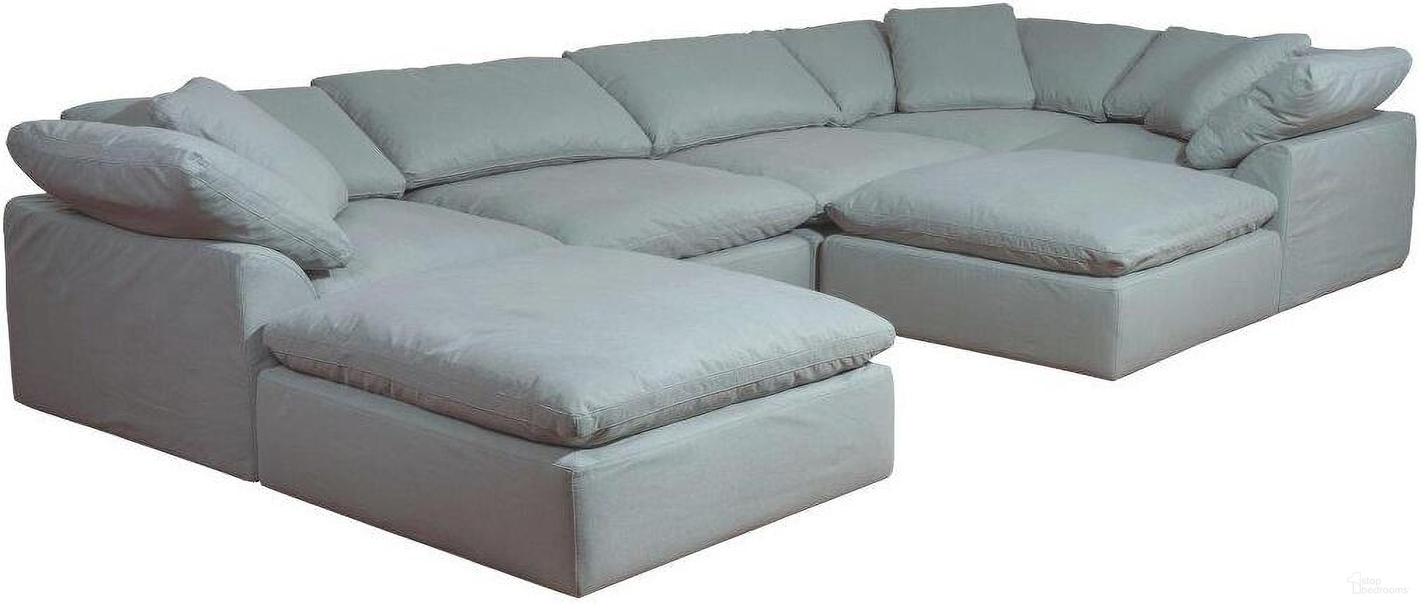 The appearance of Sunset Trading Cloud Puff 7 Piece 176 Inch Wide Slipcovered Modular Sectional Sofa With Ottomans Stain Resistant Performance Fabric Ocean Blue designed by Sunset Trading in the modern / contemporary interior design. This ocean blue piece of furniture was selected by 1StopBedrooms from Cloud Puff Collection to add a touch of cosiness and style into your home. Sku: SU-145851-391043;SU-145851-391043;SU-145851-391043;SU-145837-391043;SU-145837-391043;SU-145830-391043;SU-145830-391043. Material: Performance Fabric. Layout: Sofa & Chaise.