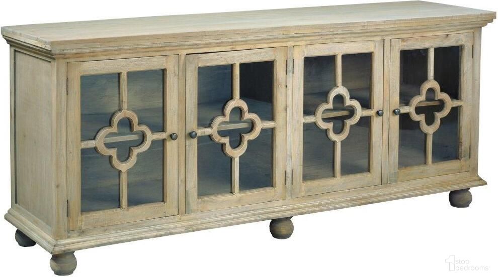 The appearance of Sunset Trading Cottage 87 Inch Clover Glass Door Credenza In Brown designed by Sunset Trading in the country / farmhouse interior design. This brown piece of furniture was selected by 1StopBedrooms from Shabby Chic Cottage Collection to add a touch of cosiness and style into your home. Sku: CC-CAB1781S-TBL-DW. Material: Wood.
