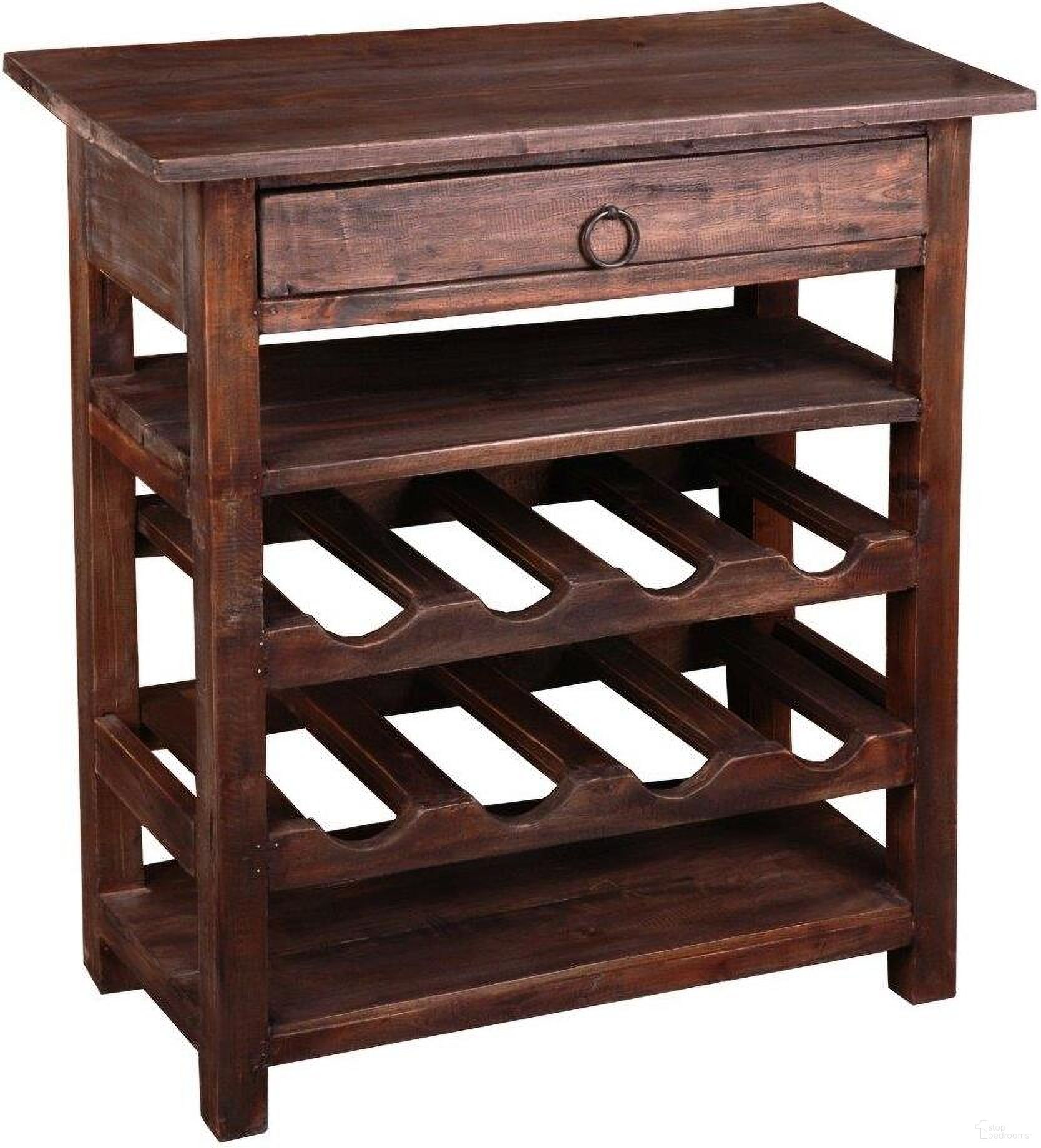 The appearance of Sunset Trading Cottage Wine Server with Drawer designed by Sunset Trading in the transitional interior design. This raftwood piece of furniture was selected by 1StopBedrooms from Shabby Chic Cottage Collection to add a touch of cosiness and style into your home. Sku: CC-RAK030S-RW. Material: Wood.