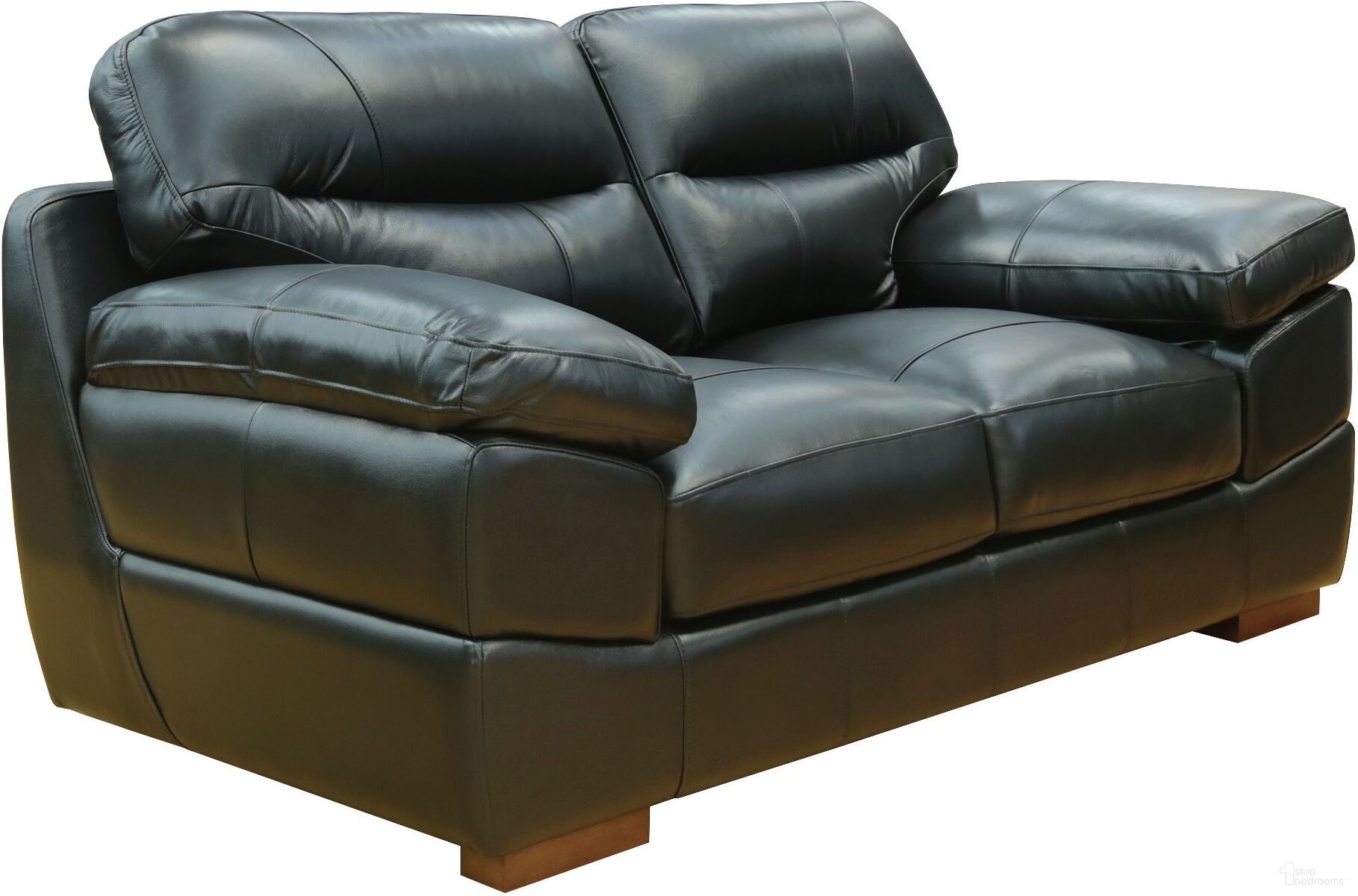 The appearance of Sunset Trading Jayson 73 Inch Wide Top Grain Leather Loveseat Black designed by Sunset Trading in the modern / contemporary interior design. This black piece of furniture was selected by 1StopBedrooms from Jayson Collection to add a touch of cosiness and style into your home. Sku: SU-JH3780-200SPE. Material: Rubberwood.