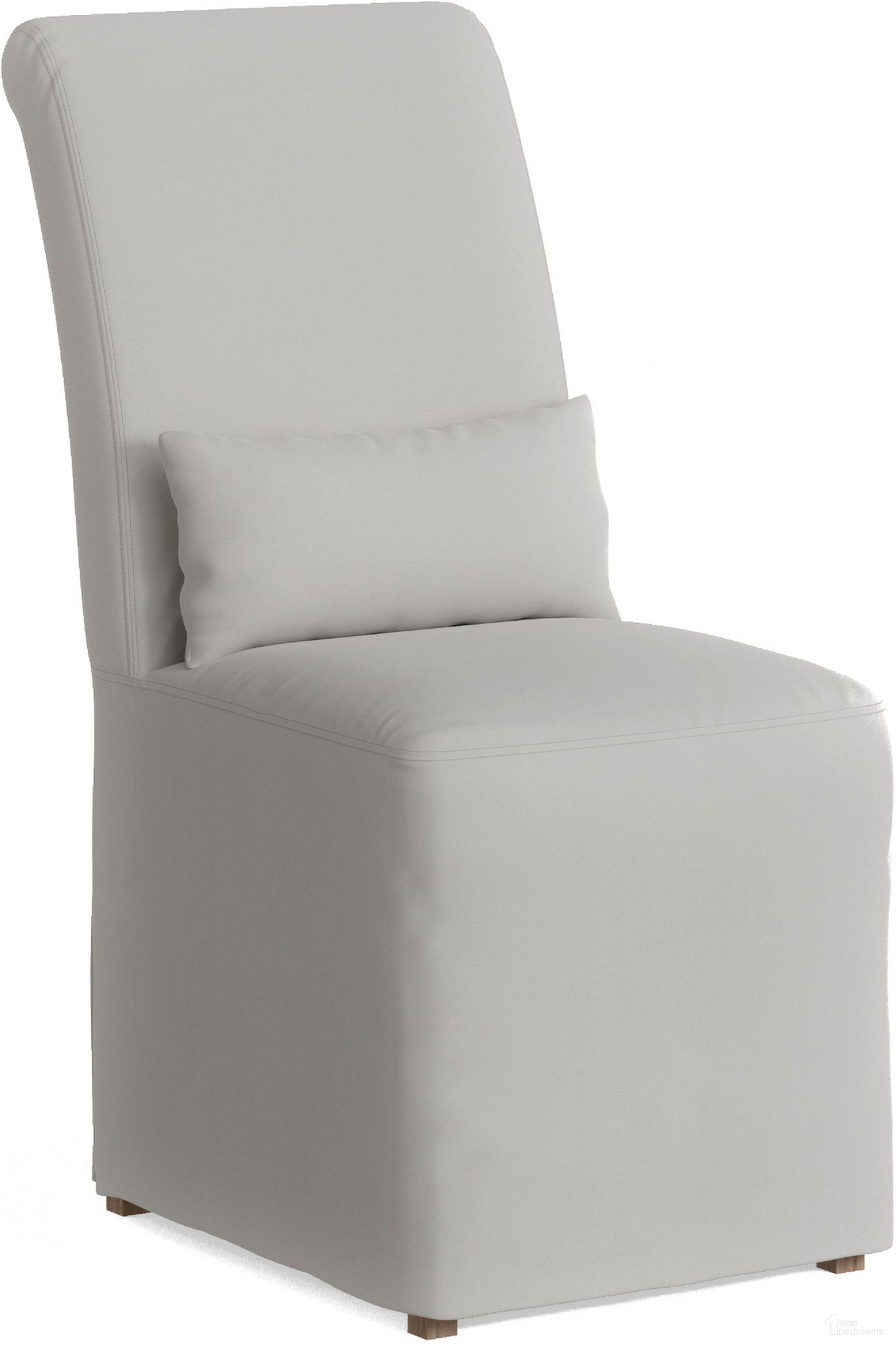 Sunset Trading Newport Slipcovered Dining Chair Stain Resistant Performance Fabric White