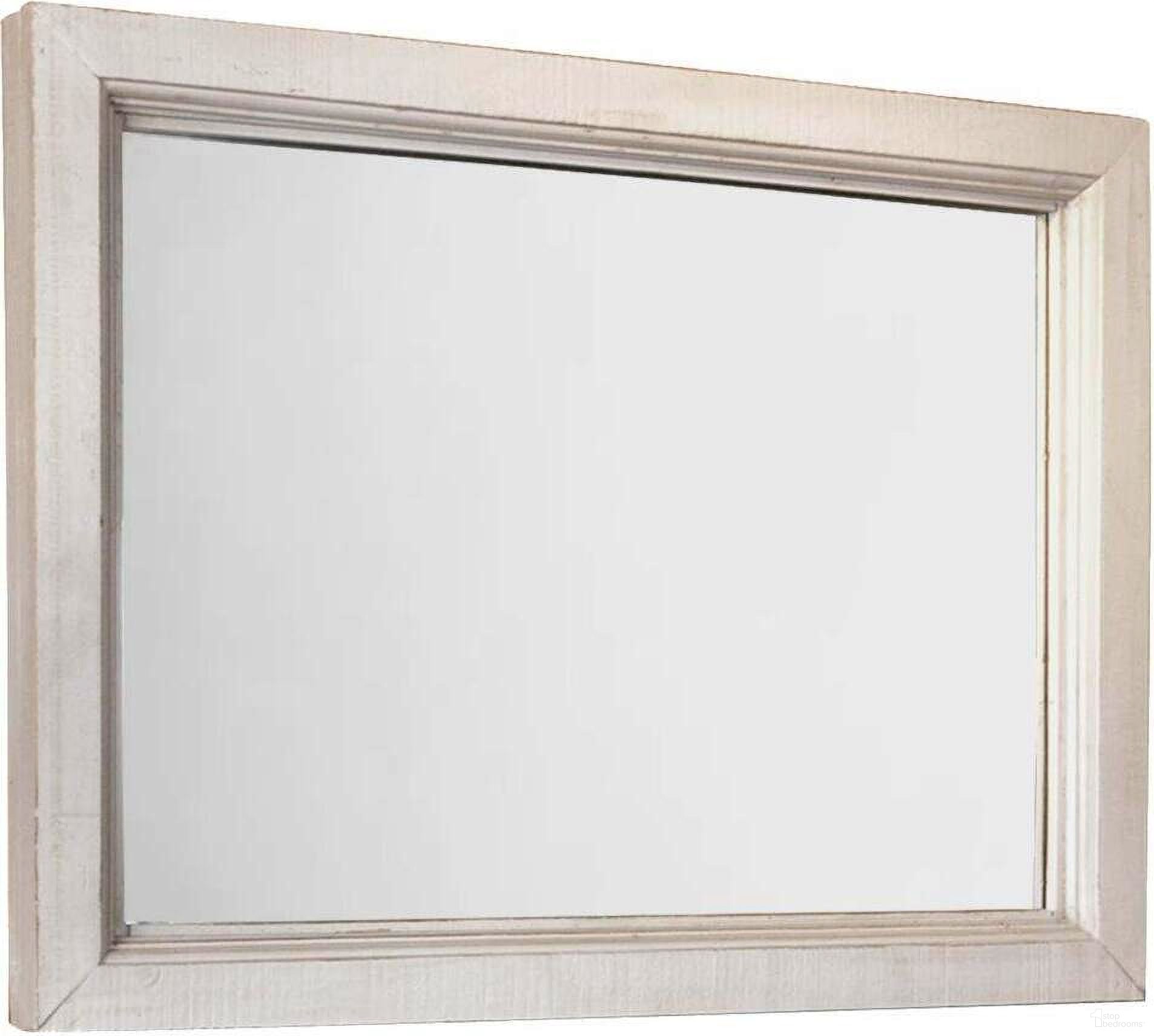 The appearance of Sunset Trading Rustic French Bedroom Mirror In Cottage White designed by Sunset Trading in the country / farmhouse interior design. This cottage white piece of furniture  was selected by 1StopBedrooms from Rustic French Collection to add a touch of cosiness and style into your home. Sku: HH-4750-320. Material: Pine.