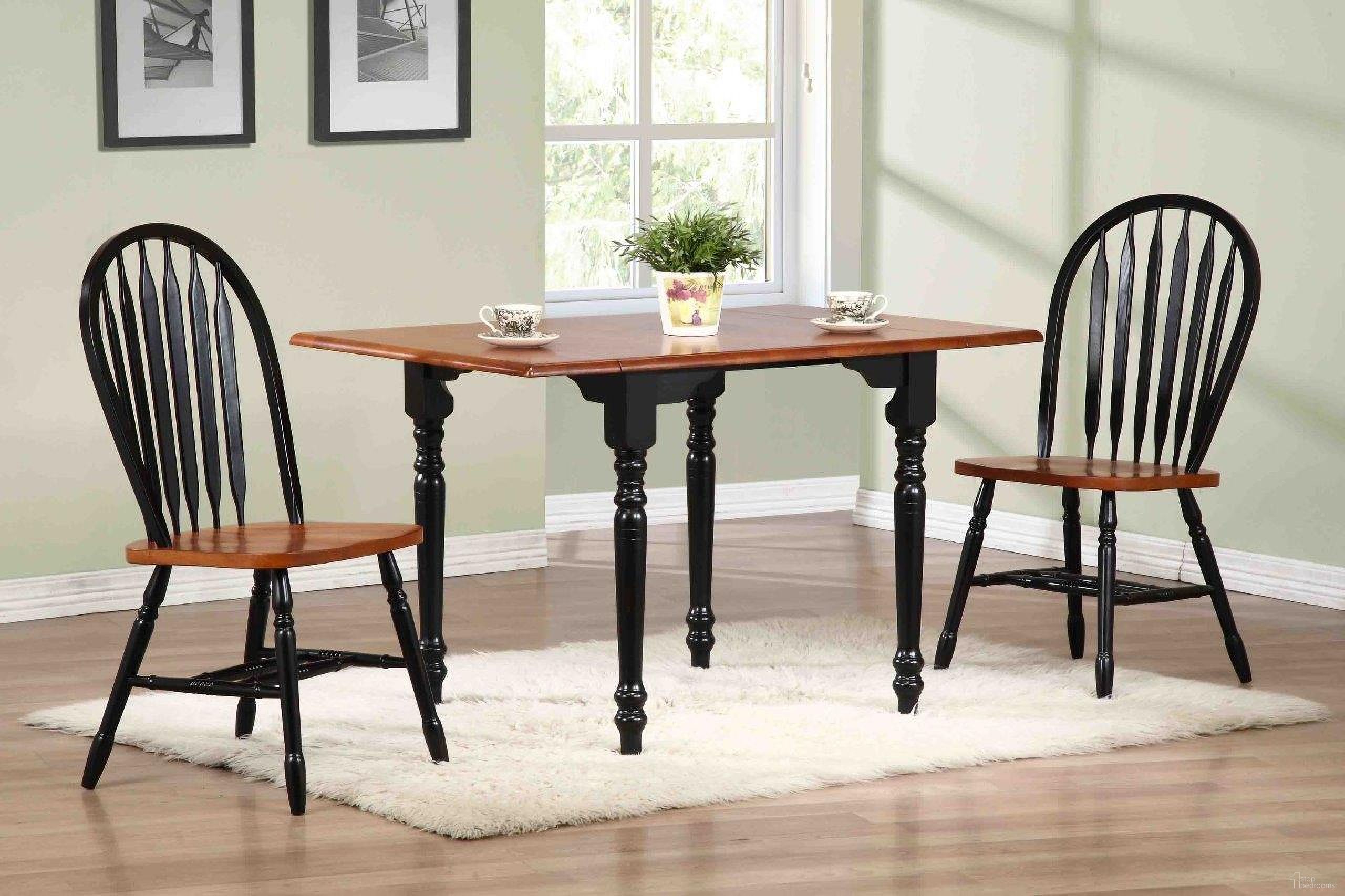 The appearance of Sunset Trading Selections 3 Piece 48 Inch Rectangular Extendable Dining Set In Antique Black And Cherry designed by Sunset Trading in the traditional interior design. This antique black and cherry piece of furniture  was selected by 1StopBedrooms from Black Cherry Selections Collection to add a touch of cosiness and style into your home. Sku: PK-TLD-3448-BCH;DLU-820-BCH. Material: Wood.