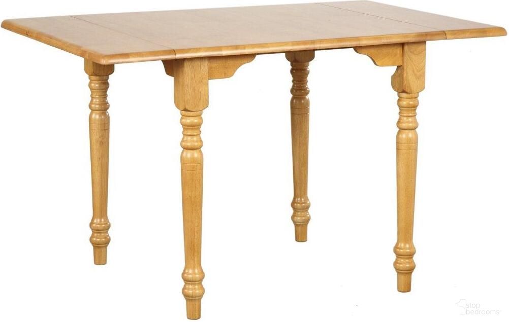 The appearance of Sunset Trading Selections 48 Inch Rectangular Extendable Drop Leaf Dining Table In Light Oak designed by Sunset Trading in the traditional interior design. This light oak piece of furniture  was selected by 1StopBedrooms from Oak Selections Collection to add a touch of cosiness and style into your home. Sku: PK-TLD-3448-LO. Table Base Style: Legs. Material: Wood. Table Top Shape: Rectangular. Size: 32" x 48".