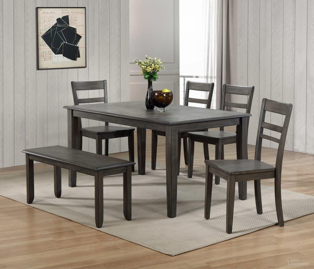The appearance of Sunset Trading Shades of Gray 6 Piece Dining Set designed by Sunset Trading in the traditional interior design. This weathered grey piece of furniture  was selected by 1StopBedrooms from Shades Of Gray Collection to add a touch of cosiness and style into your home. Sku: DLU-EL-TL-3660-AG;DLU-EL-C200-AG-RTA;DLU-EL-C200-AG-RTA;DLU-EL-BN42-AG. Material: Wood.