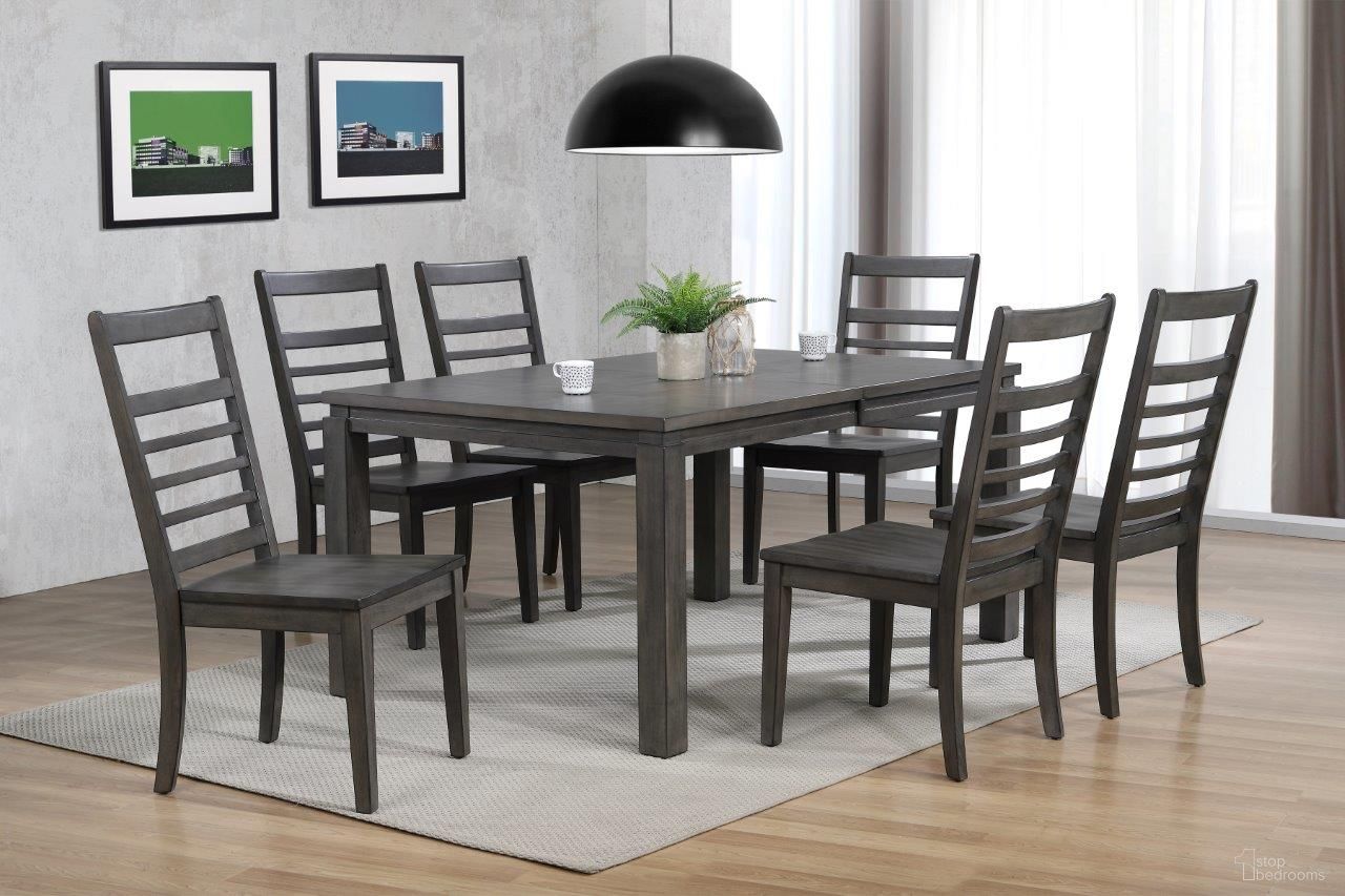 The appearance of Sunset Trading Shades of Gray 7 Piece Dining Set designed by Sunset Trading in the traditional interior design. This weathered grey piece of furniture was selected by 1StopBedrooms from Shades Of Gray Collection to add a touch of cosiness and style into your home. Sku: DLU-EL-9282;DLU-EL-C100-AG-RTA;DLU-EL-C100-AG-RTA;DLU-EL-C100-AG-RTA. Material: Wood.