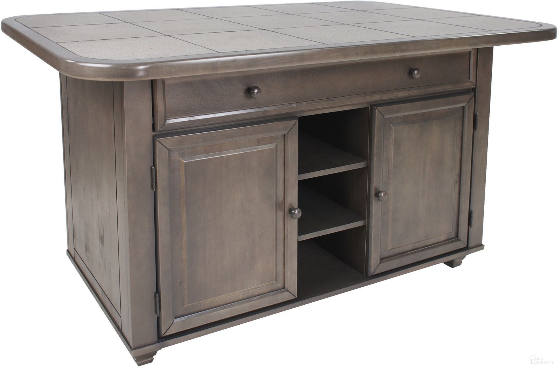 The appearance of Shades of Gray Kitchen Island In Weathered Gray designed by Sunset Trading in the traditional interior design. This weathered gray piece of furniture was selected by 1StopBedrooms from Shades Of Gray Collection to add a touch of cosiness and style into your home. Sku: CY-KI-TT-02-AG-B;CY-KI-TT-02-AG-T3. Material: Rubberwood.