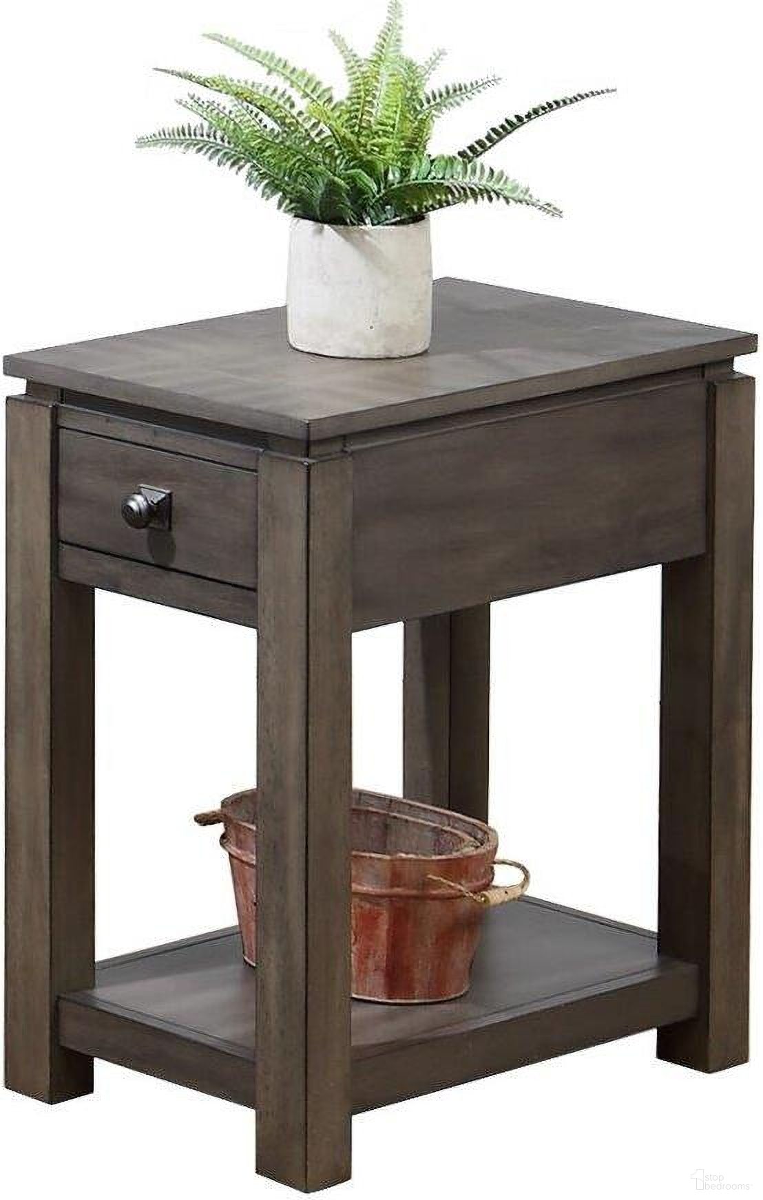 The appearance of Sunset Trading Shades of Gray Narrow End Table with Drawer and Shelf designed by Sunset Trading in the traditional interior design. This weathered grey piece of furniture was selected by 1StopBedrooms from Shades Of Gray Collection to add a touch of cosiness and style into your home. Sku: DLU-EL1603. Material: Wood.