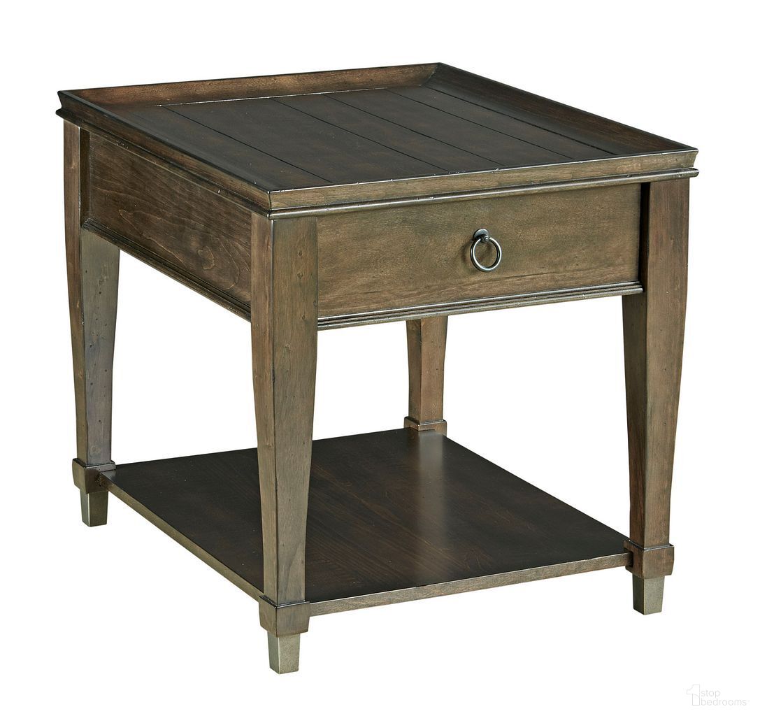 The appearance of Sunset Valley Rectangular Drawer End In Rich Mocha designed by Hammary in the transitional interior design. This rich mocha piece of furniture  was selected by 1StopBedrooms from Sunset Valley Collection to add a touch of cosiness and style into your home. Sku: 197-915D. Material: Maple.