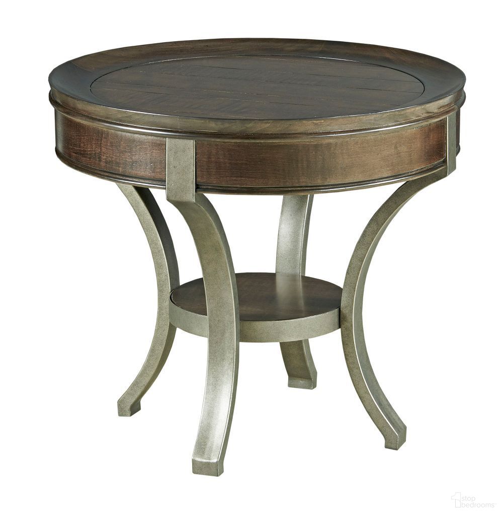 The appearance of Sunset Valley Round End Table In Rich Mocha designed by Hammary in the transitional interior design. This rich mocha piece of furniture  was selected by 1StopBedrooms from Sunset Valley Collection to add a touch of cosiness and style into your home. Sku: 197-917D. Material: Maple.