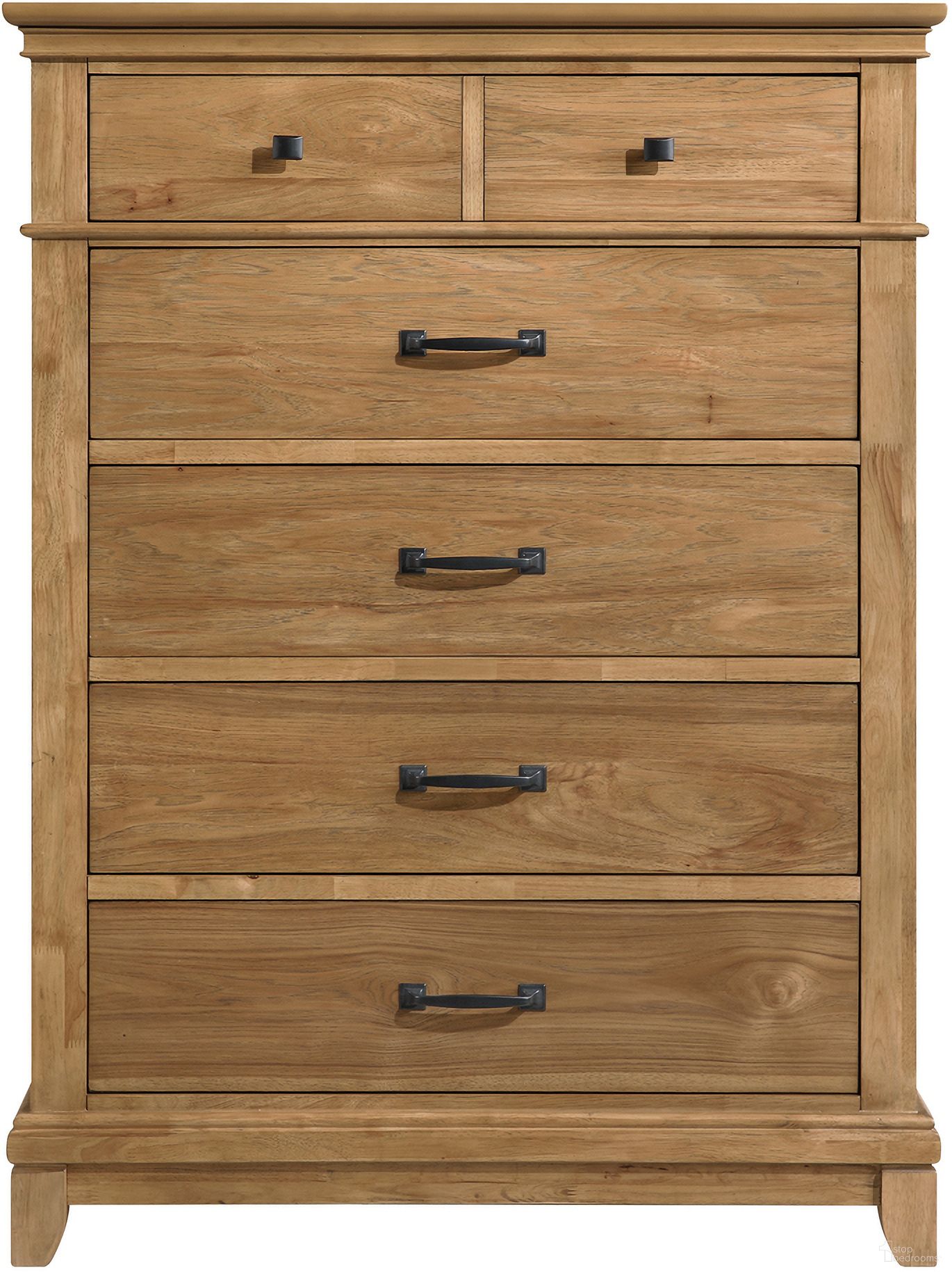 The appearance of Sunstone 5 Drawers Wood Chest In Honey Brown designed by New Classic in the rustic / southwestern interior design. This honey brown piece of furniture was selected by 1StopBedrooms from Sunstone Collection to add a touch of cosiness and style into your home. Sku: B3907-070. Material: Wood.