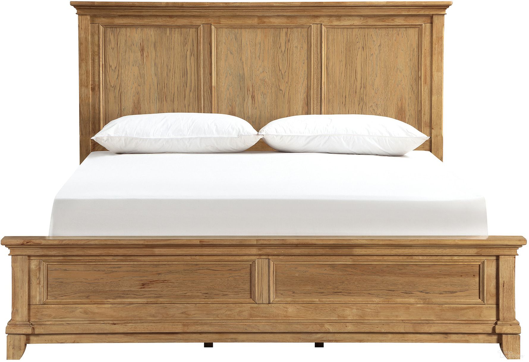 Sunstone King Wood Panel Bed In Honey Brown
