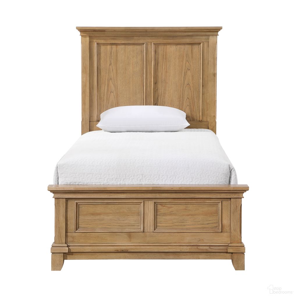 The appearance of Sunstone Twin Panel Bed in Natural designed by New Classic in the transitional interior design. This honey brown piece of furniture was selected by 1StopBedrooms from Sunstone Collection to add a touch of cosiness and style into your home. Sku: B3907-510;B3907-520;B3907-530. Bed Type: Panel Bed. Material: Wood. Bed Size: Twin.