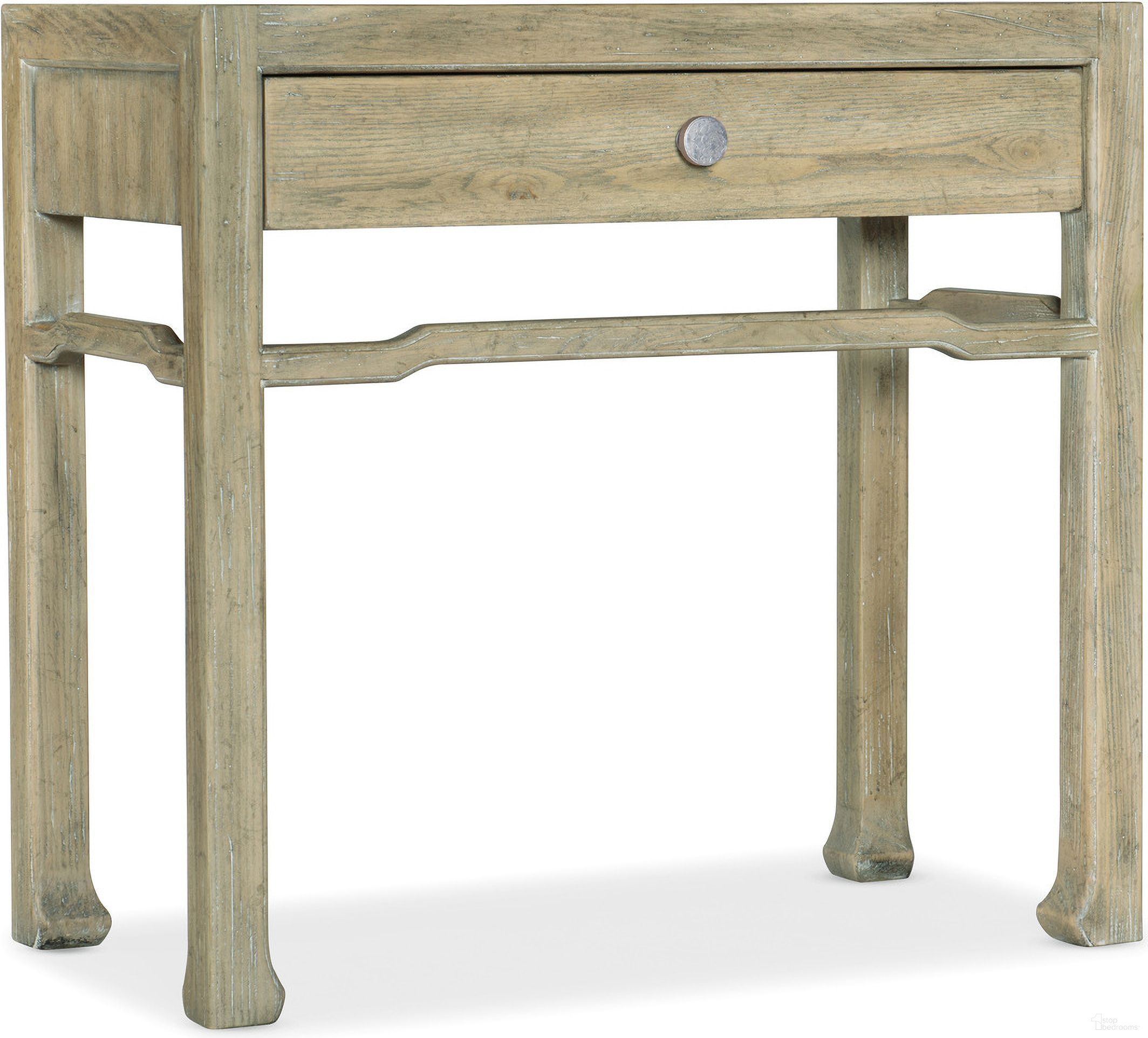 The appearance of Surfrider One-Drawer Nightstand designed by Hooker in the transitional interior design. This light wood piece of furniture  was selected by 1StopBedrooms from Surfrider Collection to add a touch of cosiness and style into your home. Sku: 6015-90015-80. Material: Veneer.