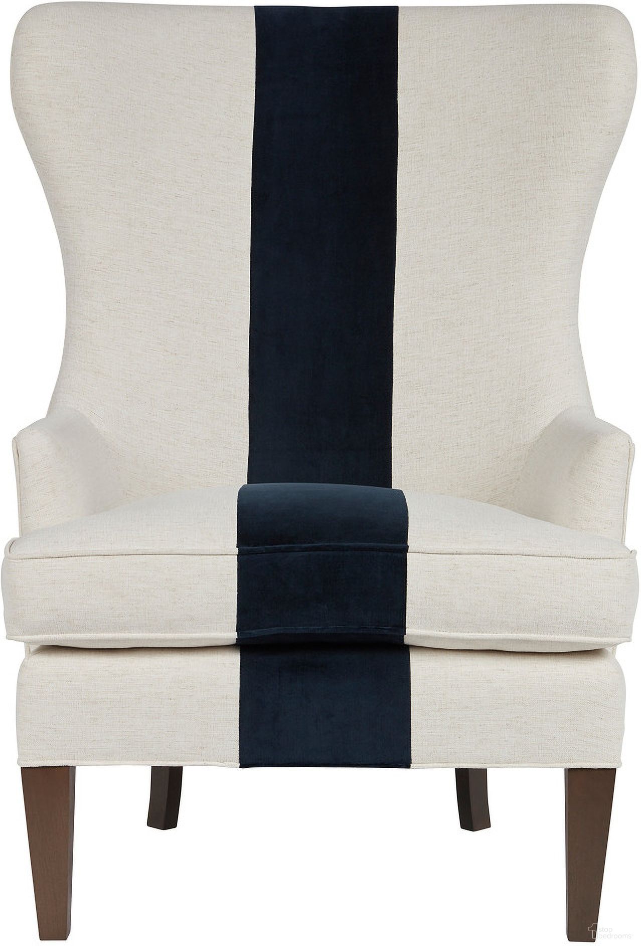 The appearance of Surfside Wing Chair In Onyx designed by Universal in the transitional interior design. This onyx piece of furniture  was selected by 1StopBedrooms from Surfside Collection to add a touch of cosiness and style into your home. Sku: U033523-824C. Material: Fabric.