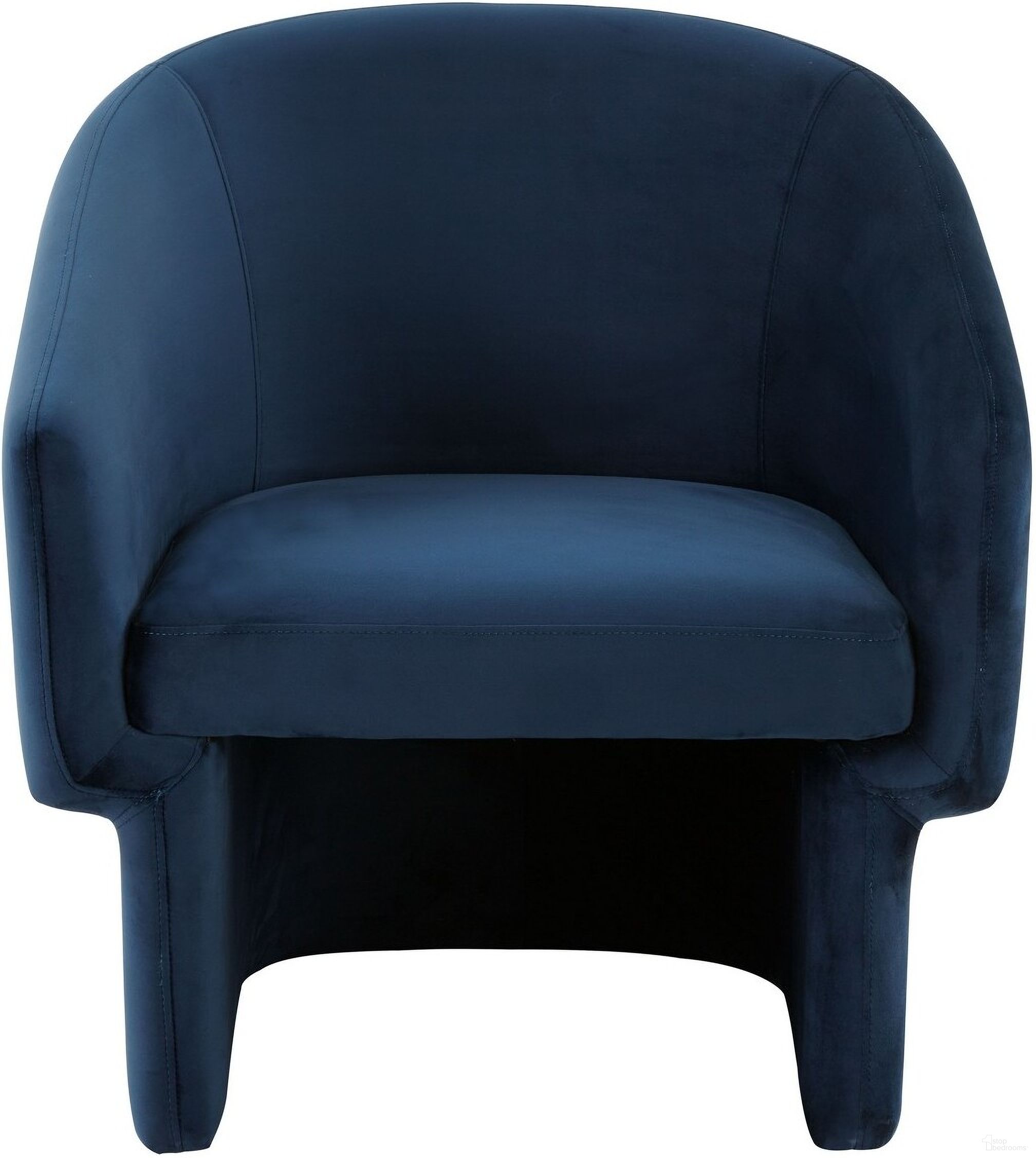The appearance of Susie Barrel Back Accent Chair In Navy designed by Safavieh Couture in the modern / contemporary interior design. This navy piece of furniture  was selected by 1StopBedrooms from Susie Collection to add a touch of cosiness and style into your home. Sku: SFV4781A. Material: Wood.