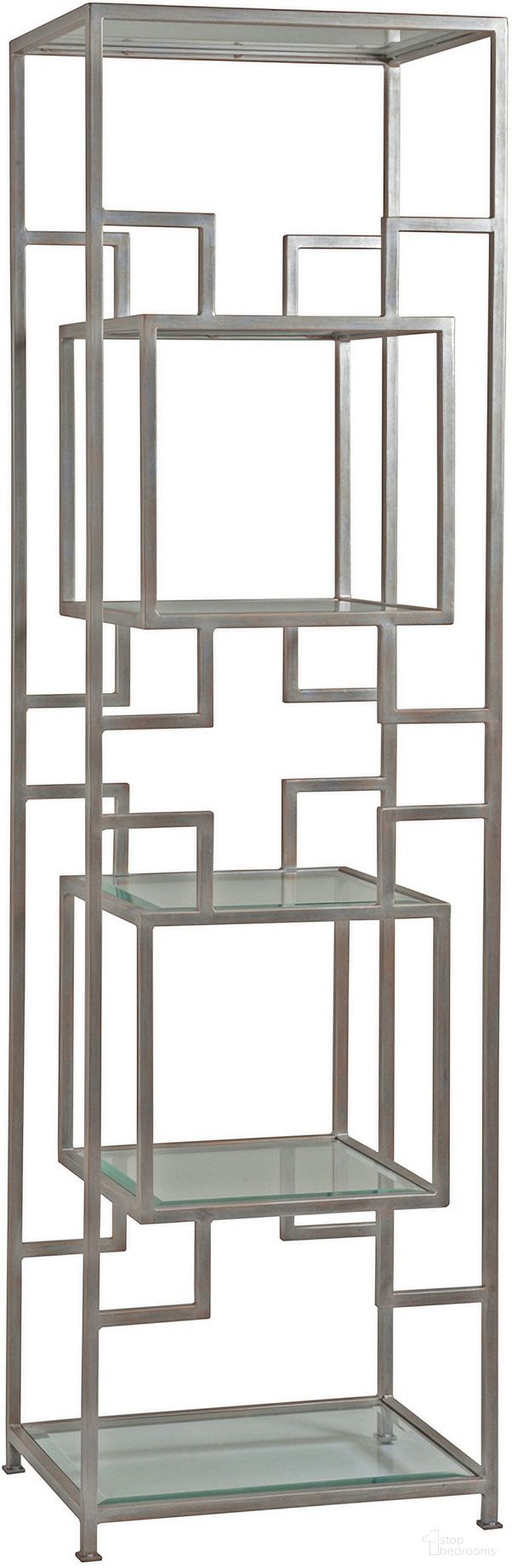 The appearance of Metal Designs Suspension Slim Etagere In Argento designed by Artistica Home in the industrial interior design. This argento piece of furniture was selected by 1StopBedrooms from Metal Designs Collection to add a touch of cosiness and style into your home. Sku: 2006-990-46. Material: Metal.