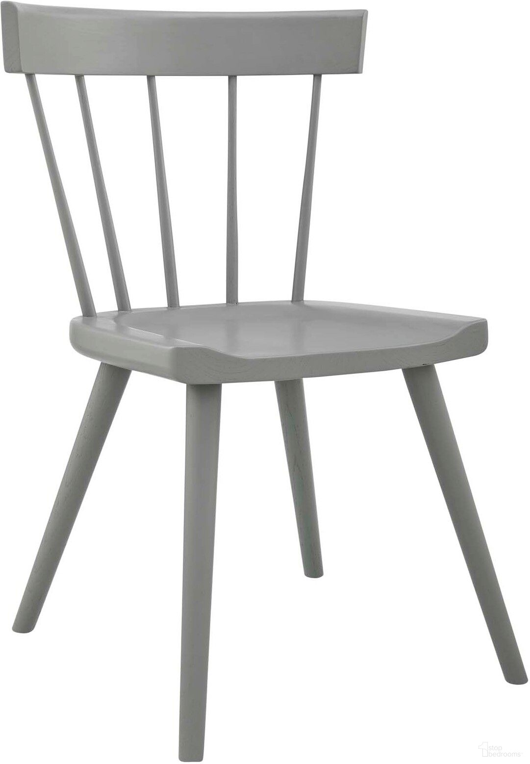 Sutter Wood Dining Side Chair In Light Gray
