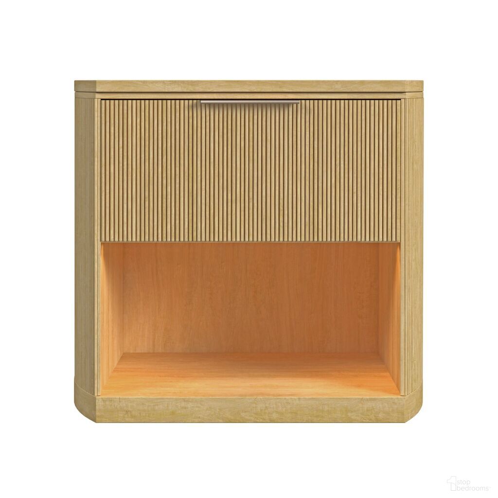 The appearance of Sutton 1-Drawer Nightstand with Touch Light In Natural LED designed by Picket House in the modern / contemporary interior design. This natural piece of furniture  was selected by 1StopBedrooms from Sutton Collection to add a touch of cosiness and style into your home. Sku: B-16000-6-NS. Material: Paper.