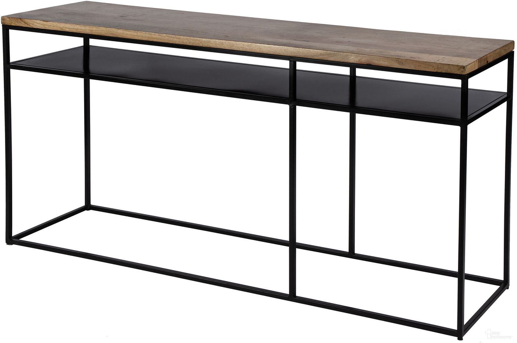 The appearance of Sutton 63 Inch Iron and Wood Console Table with Storage In Light Brown designed by Butler Specialty Company in the industrial interior design. This light brown piece of furniture  was selected by 1StopBedrooms from Sutton Collection to add a touch of cosiness and style into your home. Sku: 5683330. Material: Iron.