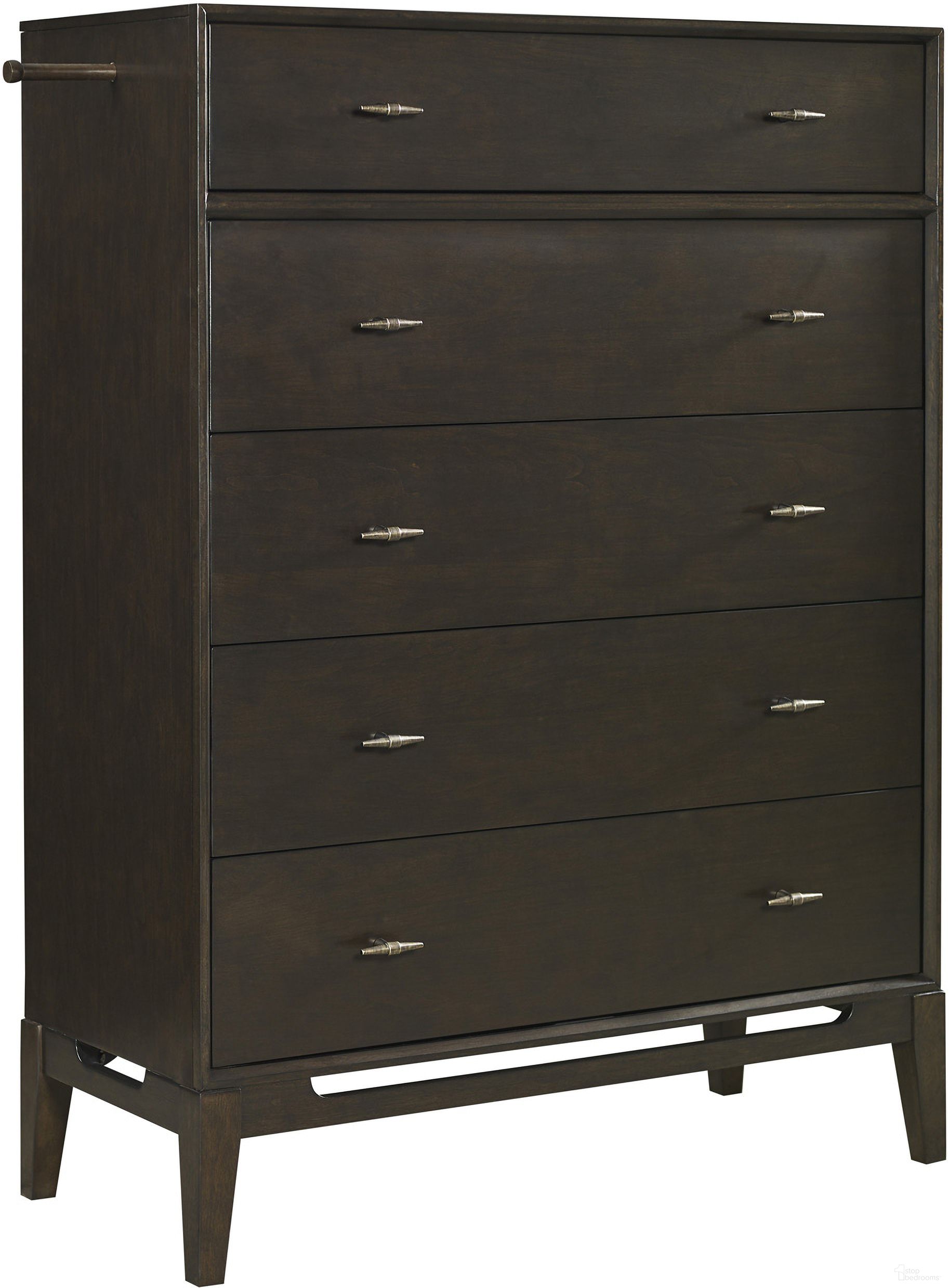The appearance of Sutton Chest In French Roast designed by Aspenhome in the transitional interior design. This roast piece of furniture was selected by 1StopBedrooms from Sutton Collection to add a touch of cosiness and style into your home. Sku: I3048-456. Material: Wood.