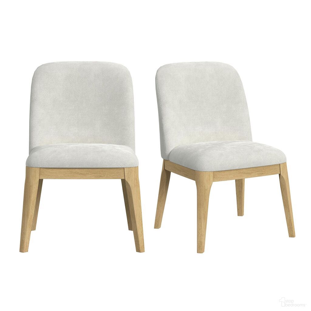 The appearance of Sutton Dining Side Chair with Fabric Set of 2 In Natural and White designed by Picket House in the modern / contemporary interior design. This natural/white piece of furniture  was selected by 1StopBedrooms from Sutton Collection to add a touch of cosiness and style into your home. Sku: D-16000-6-SC. Material: Paper. Chair Type: Side Chair.