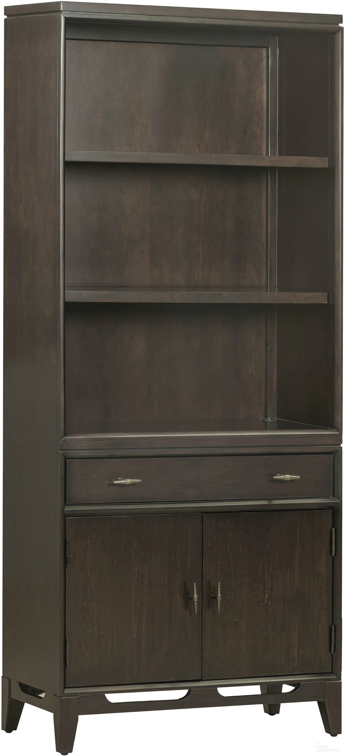 The appearance of Sutton Door Bookcase In French Roast designed by Aspenhome in the transitional interior design. This roast piece of furniture was selected by 1StopBedrooms from Sutton Collection to add a touch of cosiness and style into your home. Sku: I3048-332. Material: Wood.