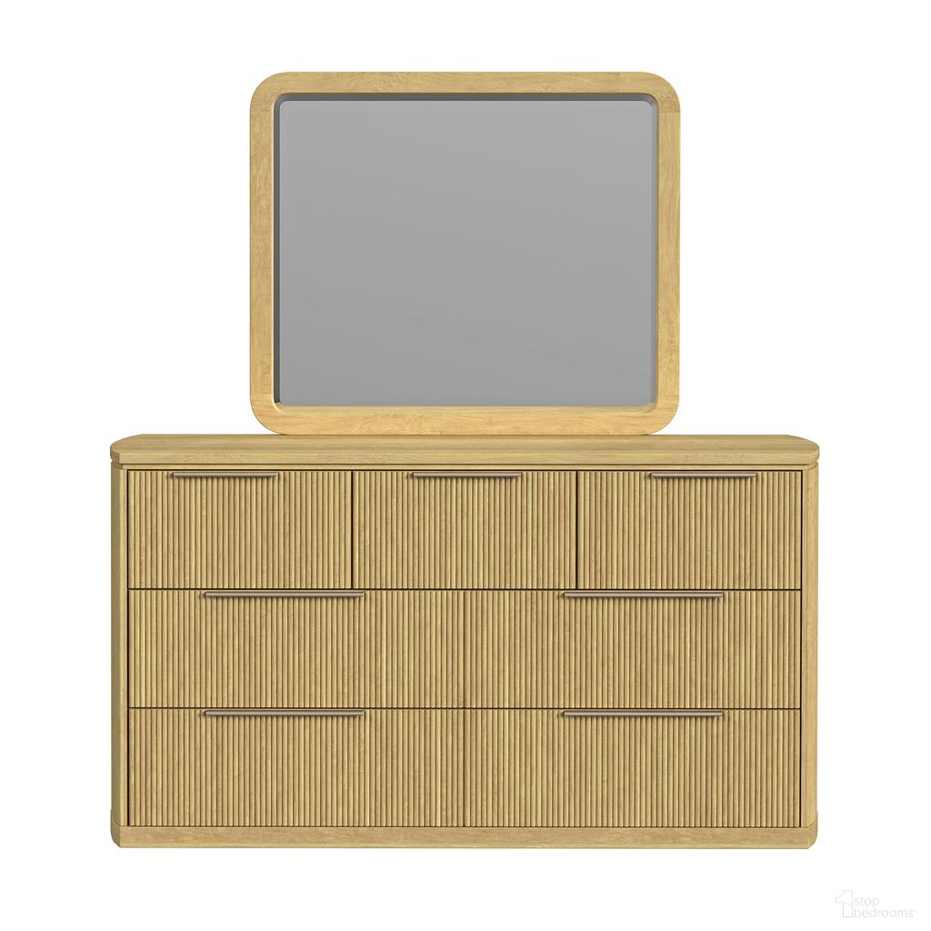 The appearance of Sutton Dresser and Mirror Set In Natural designed by Picket House in the modern / contemporary interior design. This natural piece of furniture  was selected by 1StopBedrooms from Sutton Collection to add a touch of cosiness and style into your home. Sku: B-16000-6-DR;B-16000-6-MR. Material: Paper.