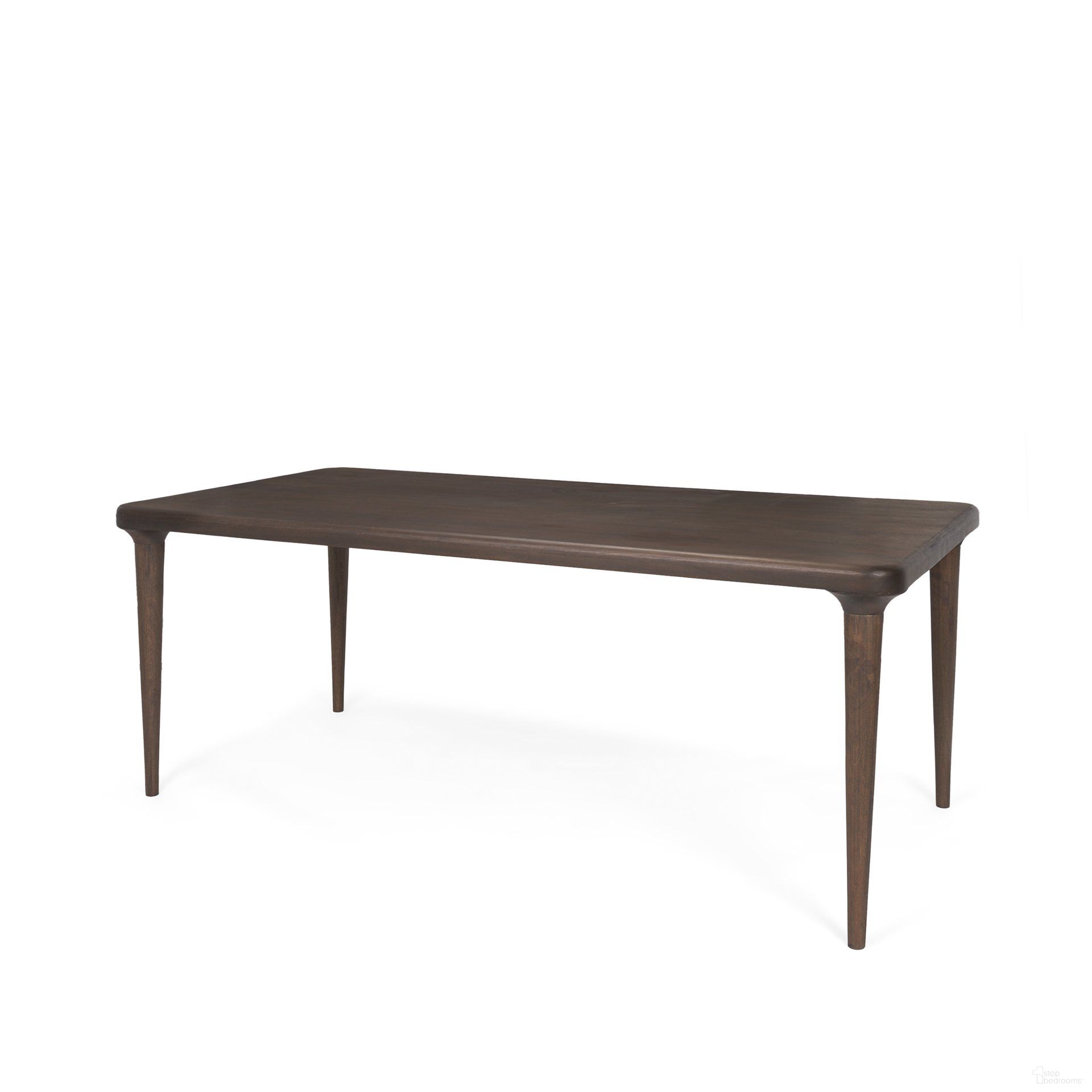 The appearance of Suvan 72 x 36 Inch Solid Wood Rectangular Dining Table In Medium Dark Brown designed by Mercana in the modern / contemporary interior design. This dark brown piece of furniture  was selected by 1StopBedrooms from Suvan Collection to add a touch of cosiness and style into your home. Sku: 70881-AB. Table Base Style: Legs. Material: Wood. Table Top Shape: Rectangular. Size: 72" x 36".