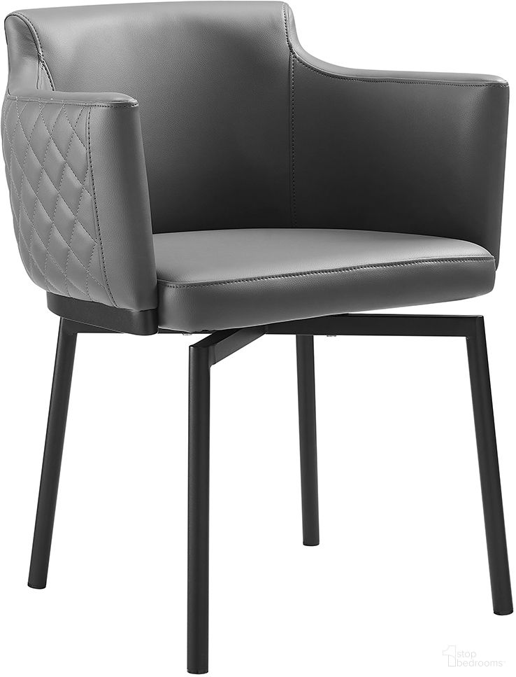 The appearance of Suzzie PU Leather Swivel Arm Dining Chair with Legs In Gray and Black designed by Casabianca Home in the modern / contemporary interior design. This gray and black piece of furniture was selected by 1StopBedrooms from Suzzie Collection to add a touch of cosiness and style into your home. Sku: CB-951DIAGR-B. Material: PU. Chair Type: Arm Chair.