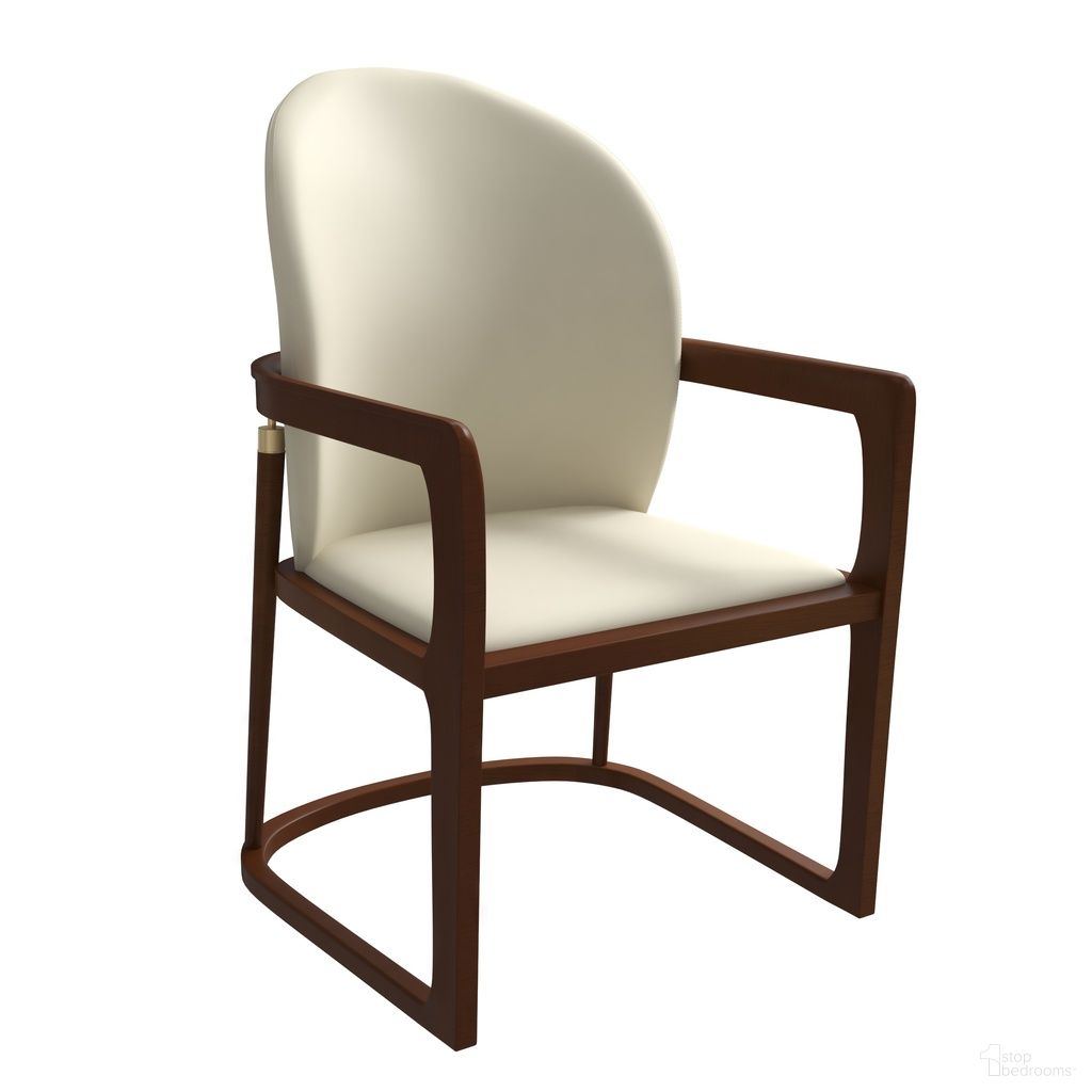 The appearance of Svelta Elegant Wooden Dining Chair In Cream designed by LeisureMod in the modern / contemporary interior design. This cream piece of furniture was selected by 1StopBedrooms from Svelta Collection to add a touch of cosiness and style into your home. Sku: SC58CR. Material: Leather. Chair Type: Arm Chair.