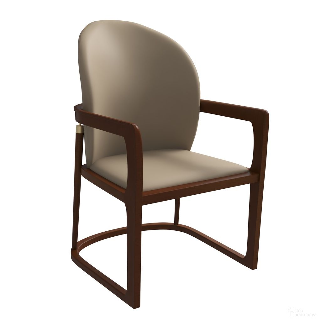 Svelta Elegant Wooden Dining Chair In Dark Taupe