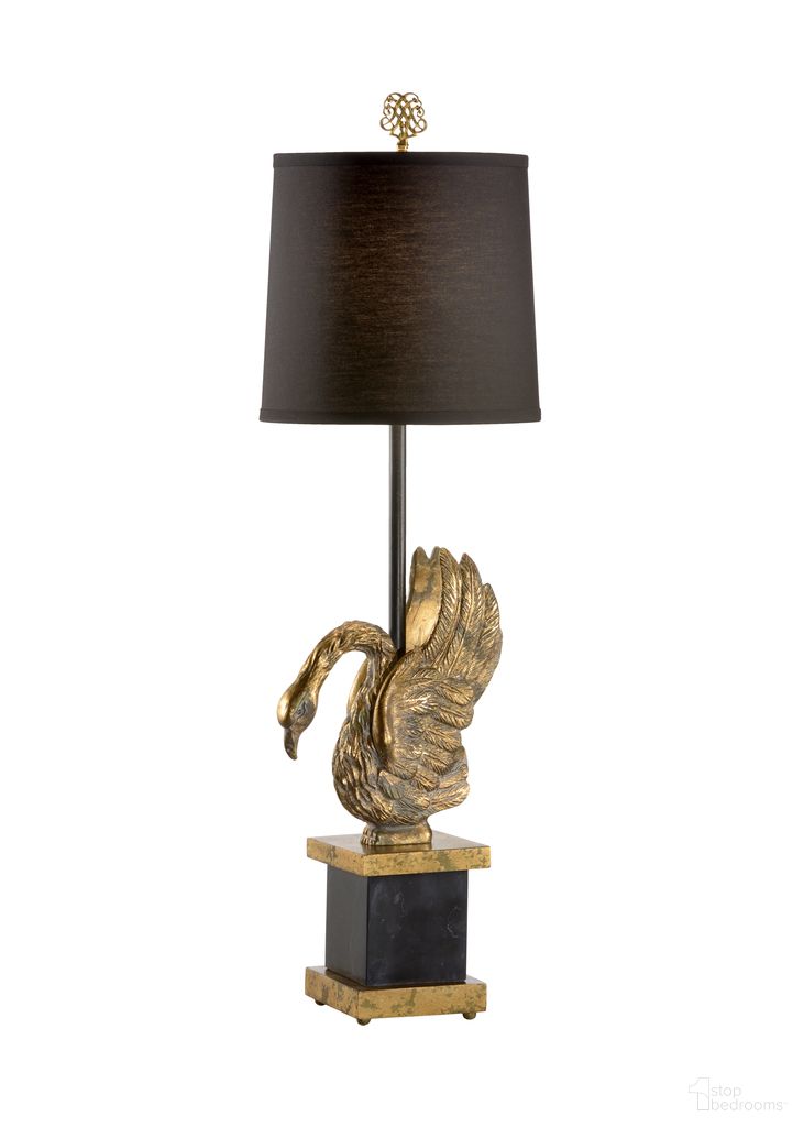Swan Lake Lamp In Gold