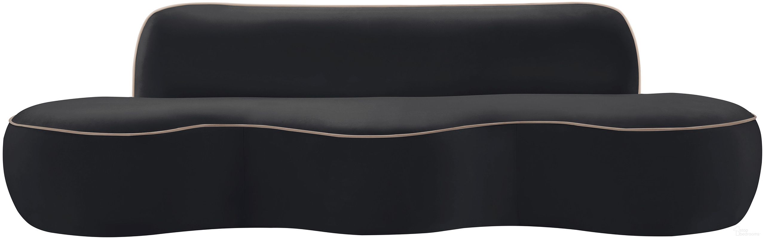 The appearance of Swerve 101 Inch Velvet Upholstered Sofa In Black designed by Meridian in the modern / contemporary interior design. This black piece of furniture was selected by 1StopBedrooms from Swerve Collection to add a touch of cosiness and style into your home. Sku: 44021Black-S. Material: Velvet.