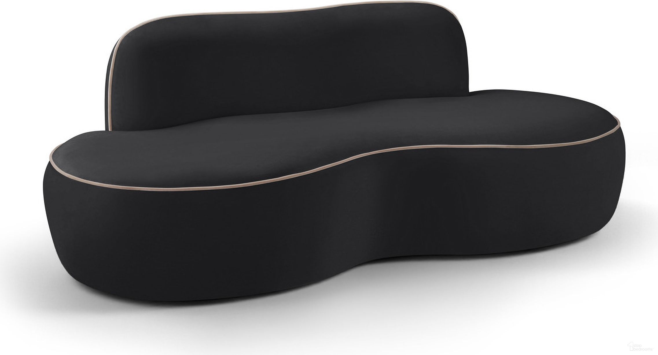 The appearance of Swerve 77 Inch Velvet Upholstered Loveseat In Black designed by Meridian in the modern / contemporary interior design. This black piece of furniture was selected by 1StopBedrooms from Swerve Collection to add a touch of cosiness and style into your home. Sku: 44021Black-L. Material: Velvet.