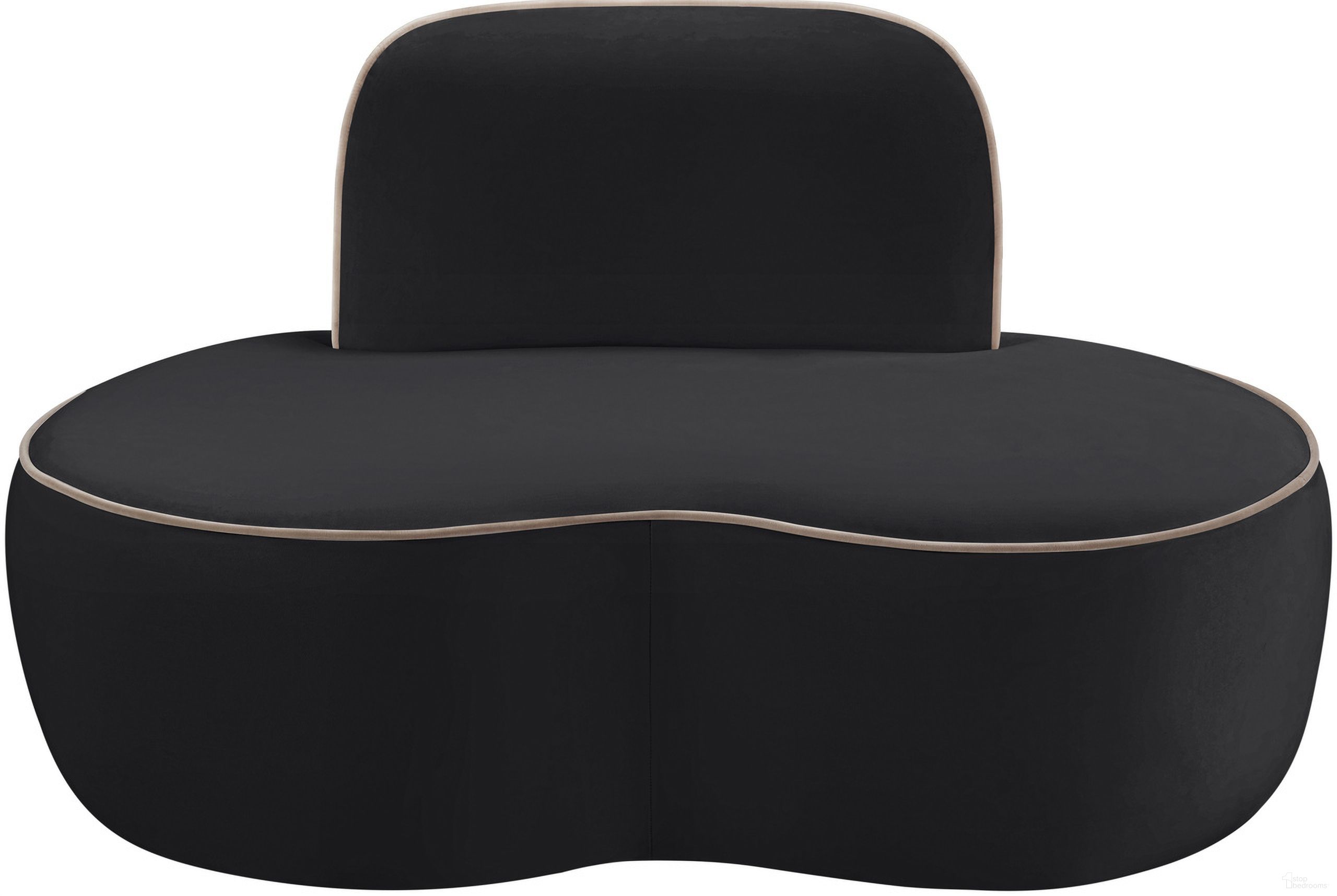 The appearance of Swerve Velvet Upholstered Chair In Black designed by Meridian in the modern / contemporary interior design. This black piece of furniture was selected by 1StopBedrooms from Swerve Collection to add a touch of cosiness and style into your home. Sku: 44021Black-C. Material: Velvet.