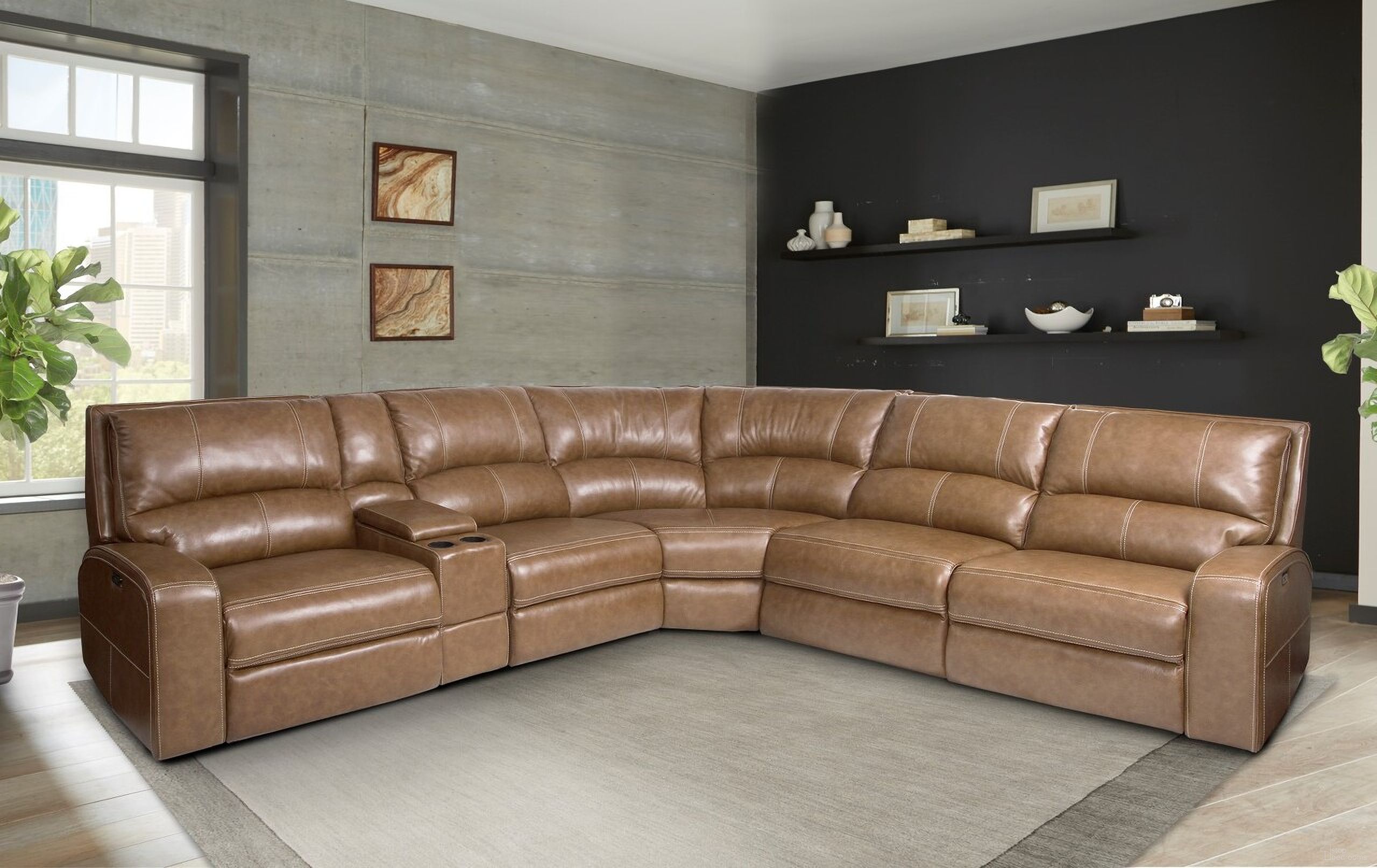 The appearance of Swift Bourbon Power Reclining Sectional designed by Parker House in the traditional interior design. This brown piece of furniture was selected by 1StopBedrooms from Swift Collection to add a touch of cosiness and style into your home. Sku: MSWI#811LPH-BOU;MSWI#840-BOU;MSWI#850-BOU;MSWI#840-BOU;MSWI#860-BOU;MSWI#811RPH-BOU;MSWI#810P-BOU. Material: Leather. Layout: L-Shape.