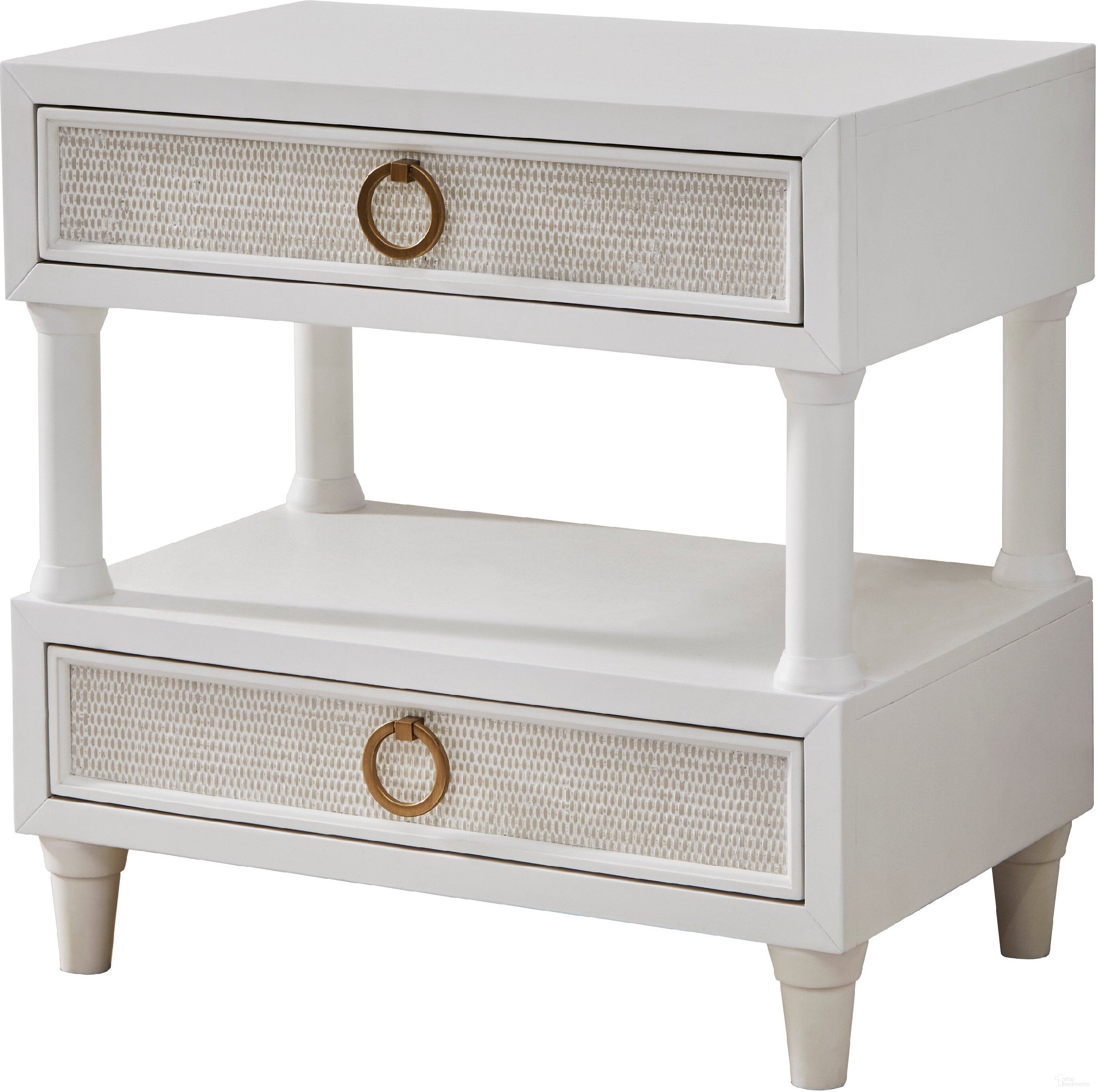 The appearance of Switchgrass 2 Drawer with Open Shelf Nightstand In White designed by American Woodcrafters in the transitional interior design. This white piece of furniture was selected by 1StopBedrooms from Switchgrass Collection to add a touch of cosiness and style into your home. Sku: 3410-421. Material: Hardwood.