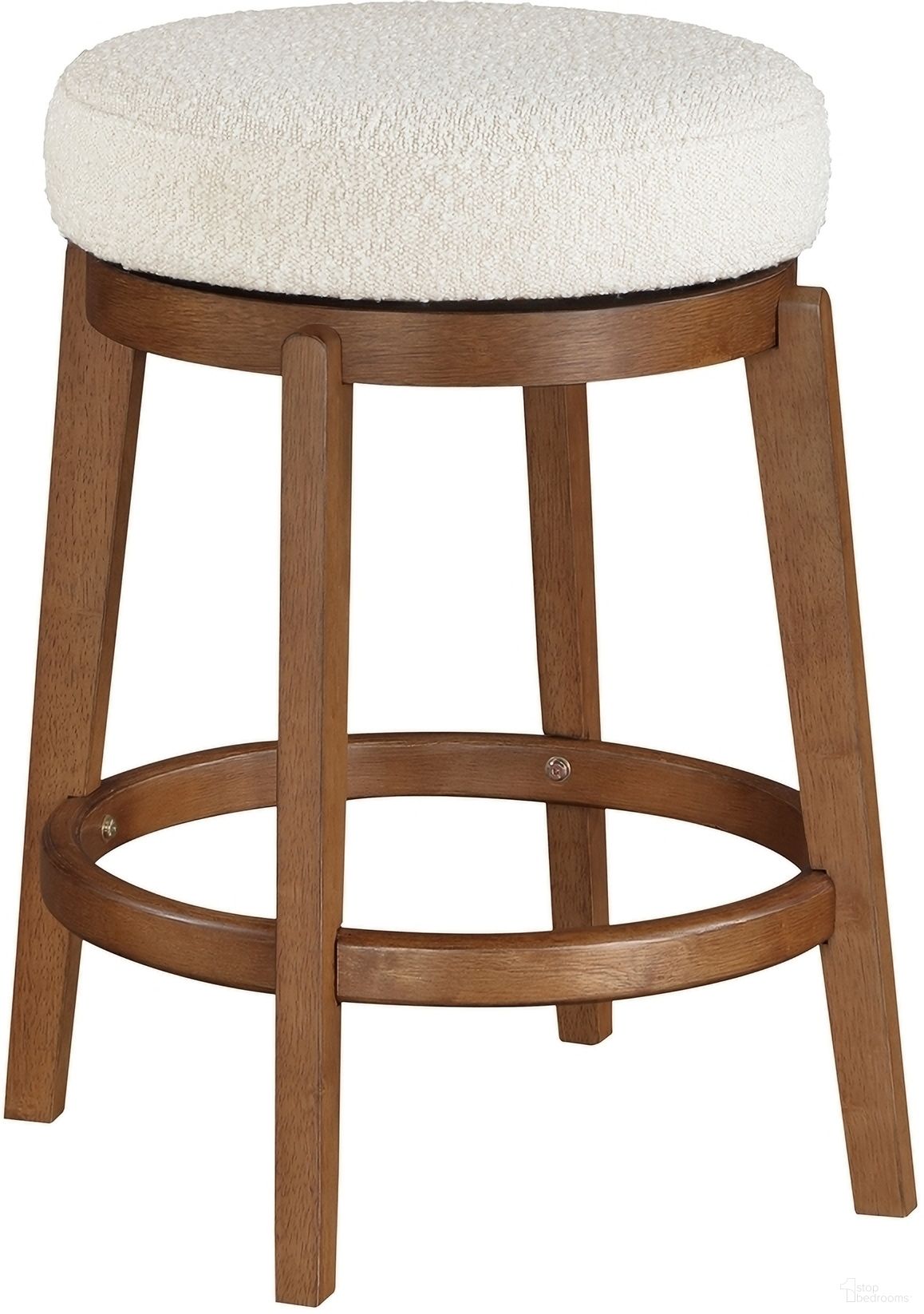 The appearance of Lily Swivel Counter Height Stool In Brown designed by Homelegance in the transitional interior design. This brown piece of furniture  was selected by 1StopBedrooms from Lily Collection to add a touch of cosiness and style into your home. Sku: 6015-24. Material: Wood.