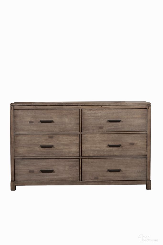 The appearance of Sydney 6 Drawer Dresser In Weathered Grey designed by Alpine in the coastal interior design. This weathered grey piece of furniture was selected by 1StopBedrooms from Sydney Collection to add a touch of cosiness and style into your home. Sku: 1700-03. Material: Mahogany.