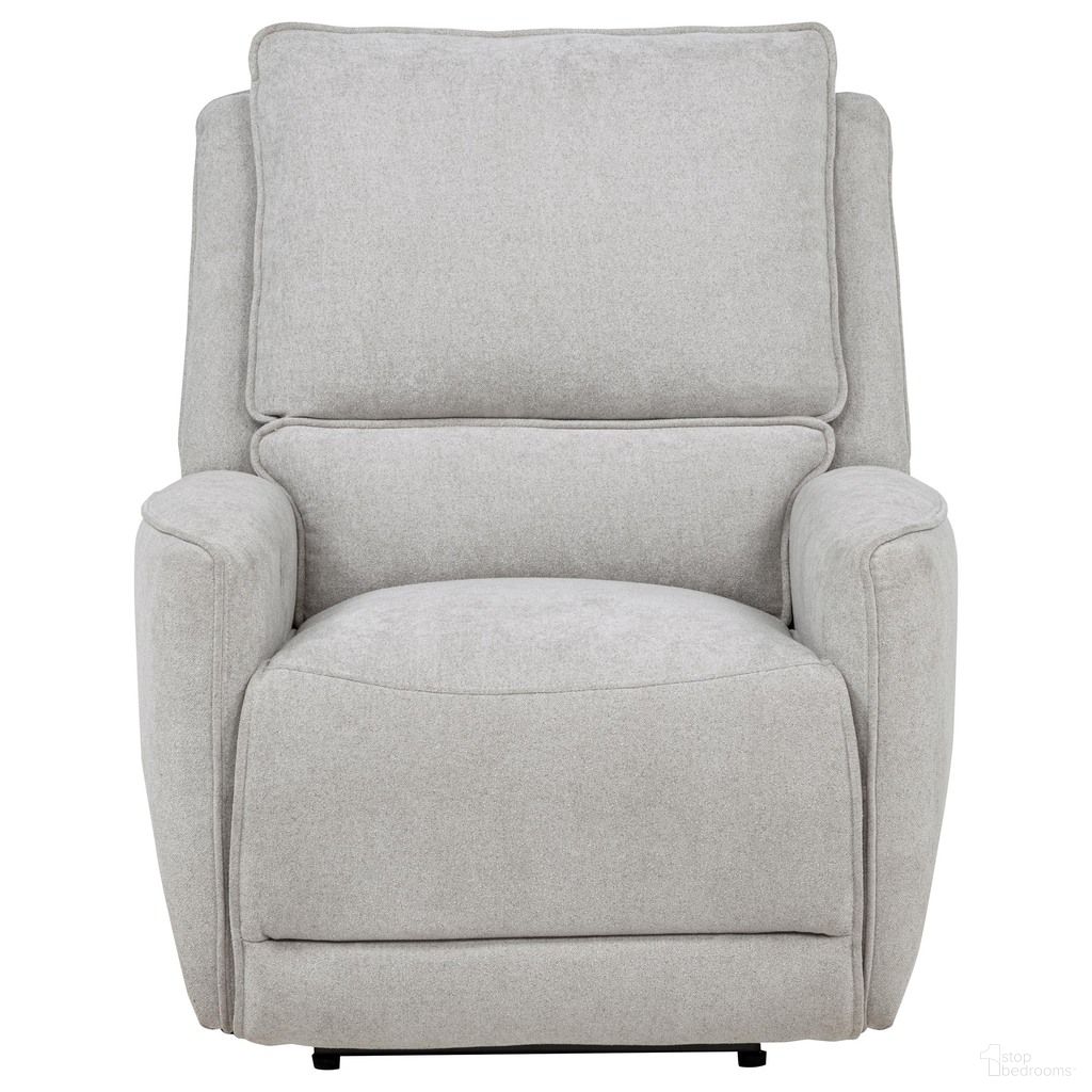 The appearance of Sylmar Chenille Upholstered Power Recliner In Dove Grey designed by Coaster in the transitional interior design. This dove grey piece of furniture was selected by 1StopBedrooms from Sylmar Collection to add a touch of cosiness and style into your home. Sku: 610523P. Material: Fabric.